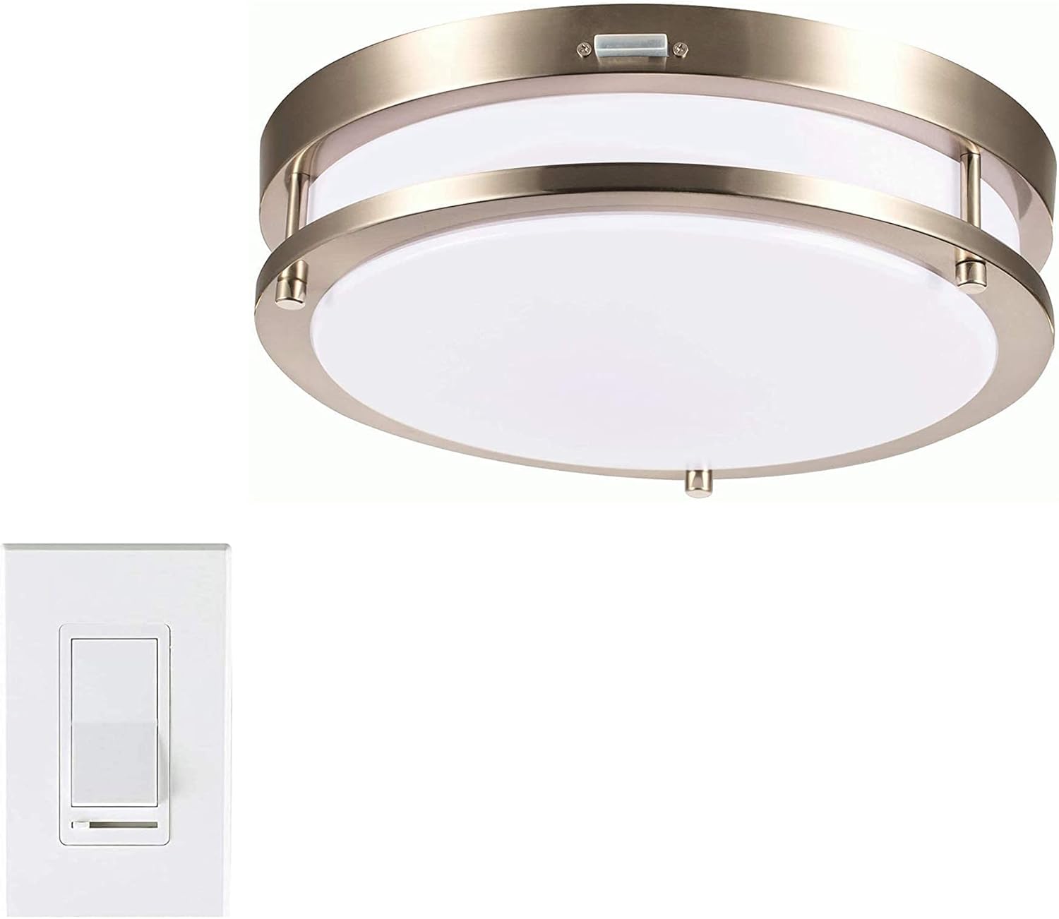 CLOUDY BAY 5 Color 13" LED Ceiling Light,Dimmer Switch Bundle