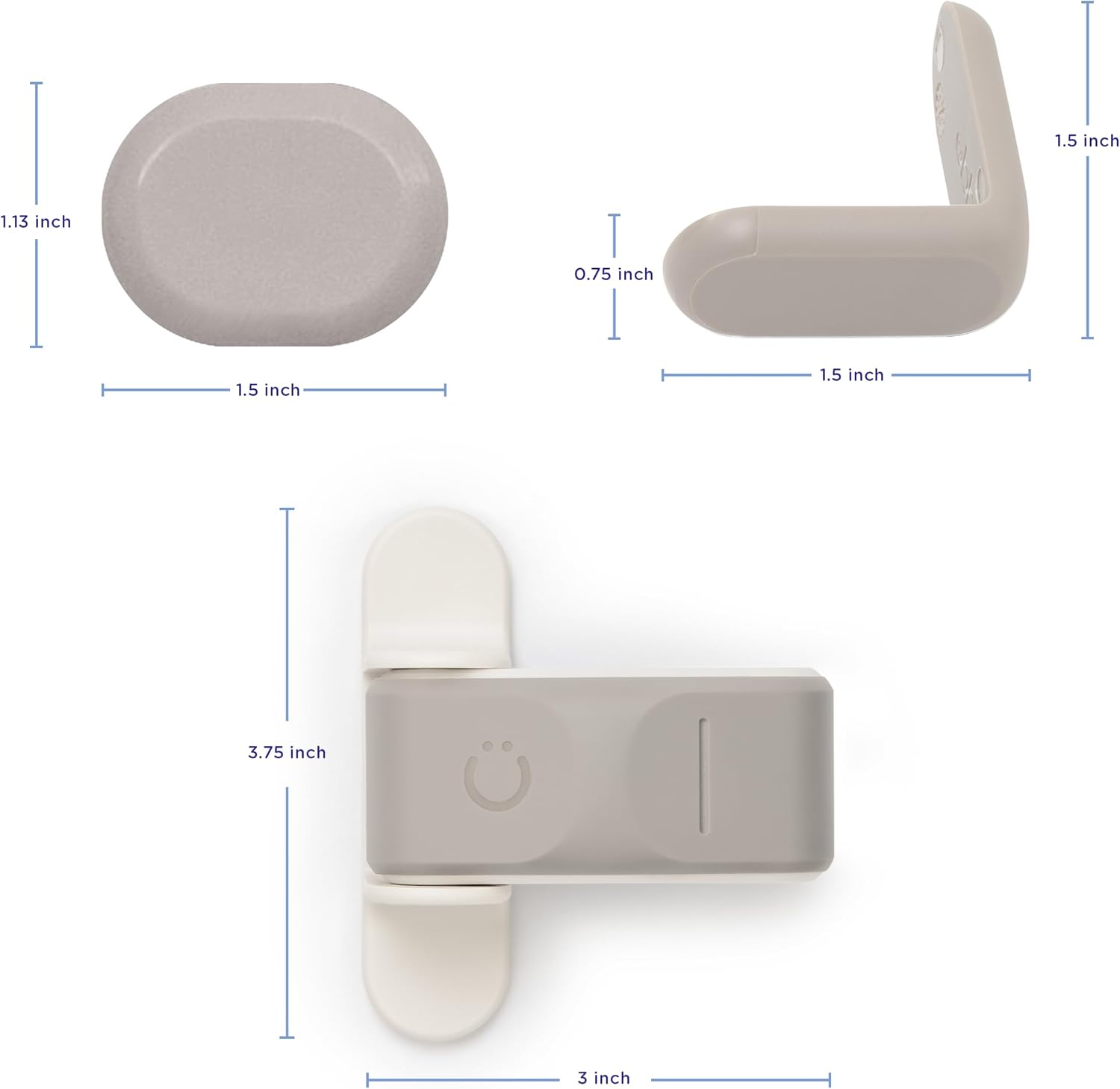 Ubbi Safety Bundle, Safeguarding and Baby Proofing Set, Includes 36 Outlet Covers, 16 Table Corner Protectors and 2 Pinch Guards, Child Safety Kit, Taupe