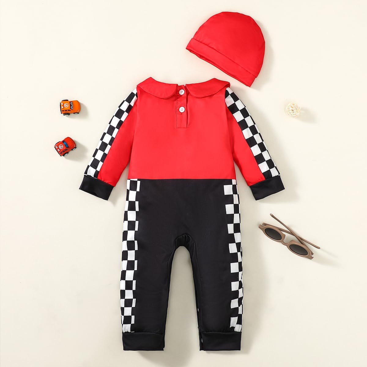 Newborn Boy Costume Outfit Baby Clothes Uniform Romper with Hat