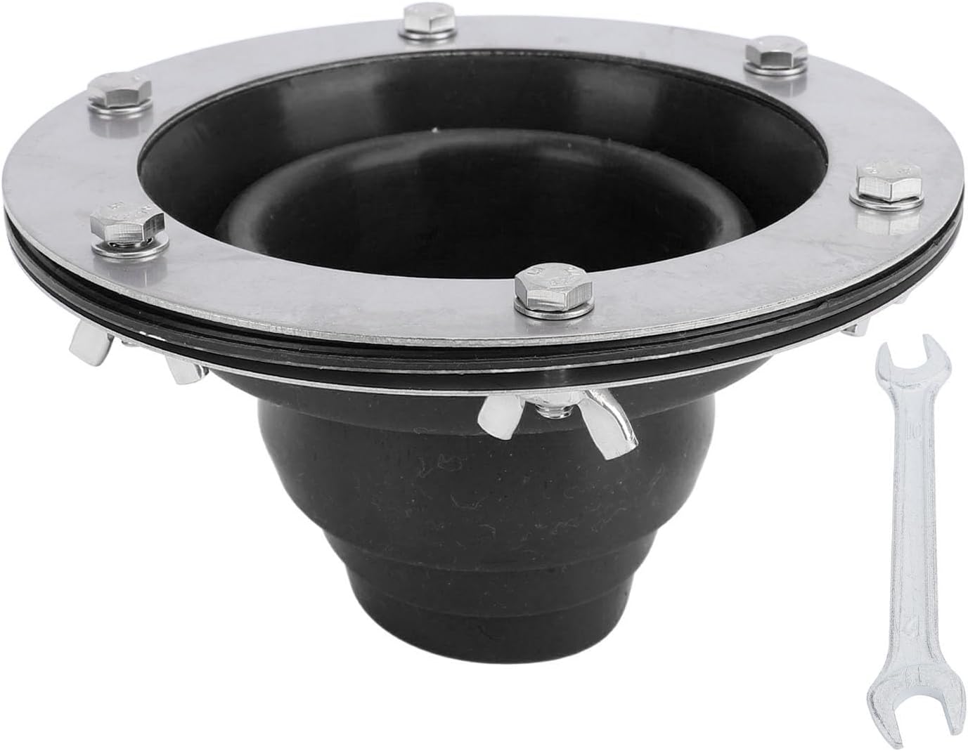Tent Roof Stove Jack Kit, Silicone Flue Flashing for Pipe 4.5 0cm, Heat Easy Installation, Fits Any Roof Pitch, Ideal for Tents, Yurts, Cabins, Sheds (Black)