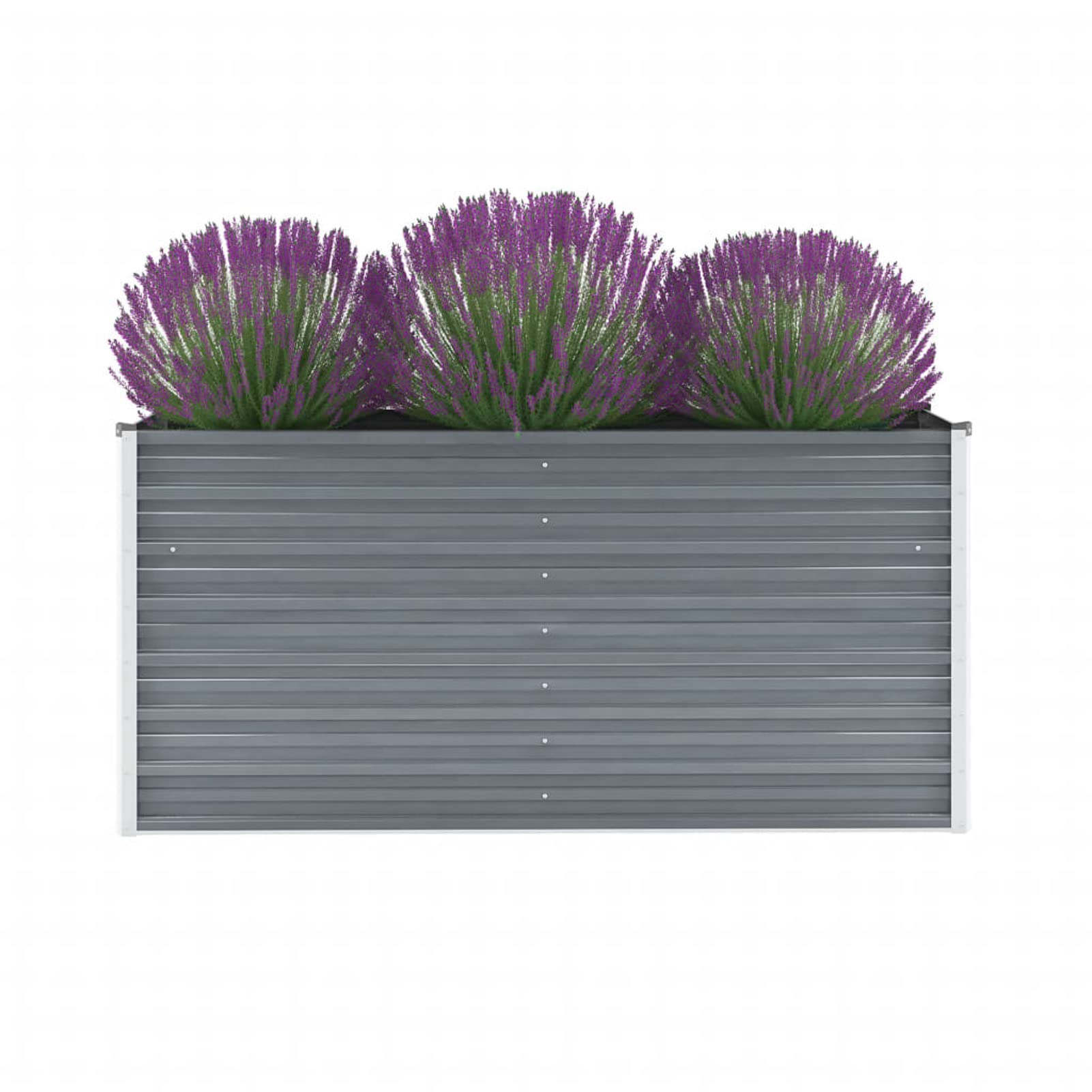 Leepesx Arriate, Mesa De Cultivo, Huerto Domestico, Cultivo De Plantas Aromaticas, Arriate De Jardín, de jardín de Acero galvanizado Gris 160x40x77 cm