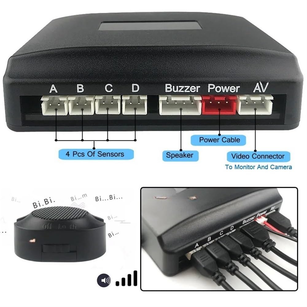 Kit sensori parcheggio Sensore di parcheggio wireless per auto Linea in movimento Telecamera retromarcia Posteriore con monitor pieghevole Rilevatore radar