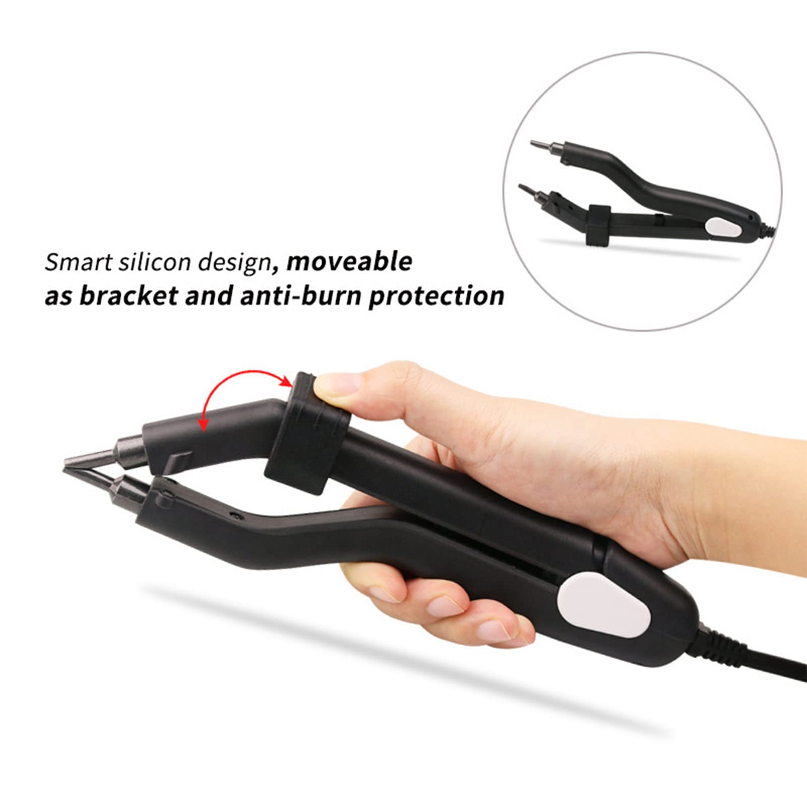 Herramienta para Extensiones de Cabello de Fusión - Plancha de Calor 100-240V Con Conector (Enchufe de la UE)