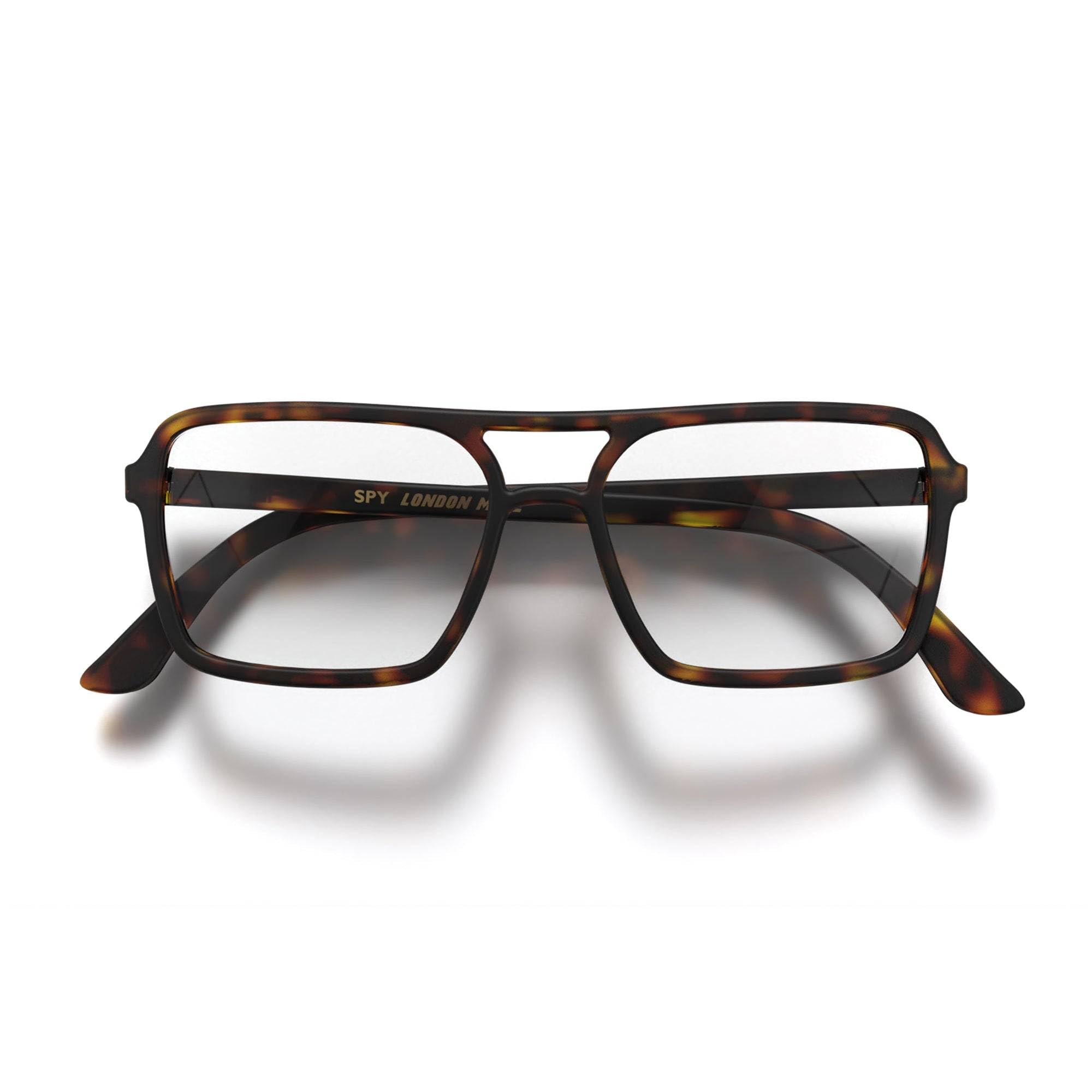LONDON MOLE® Spy gafas de lectura | Cool lectores de piloto en forma de cuadrado | Unisex para hombres y mujeres | Bisagras de primavera