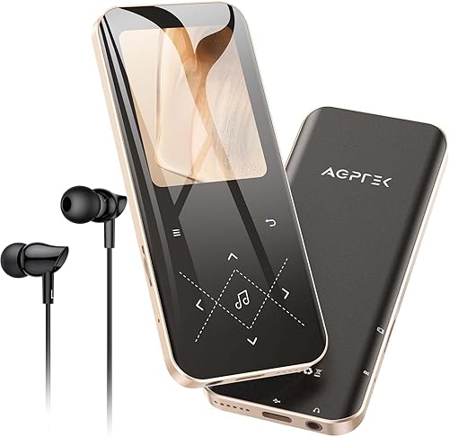 Miniatura 1 de AGPTEK - Reproductor MP3 de 64 GB con Bluetooth 5.3, pantalla de 2.4 pulgadas, reproductor de música portátil con altavoz, radio FM, grabadora de