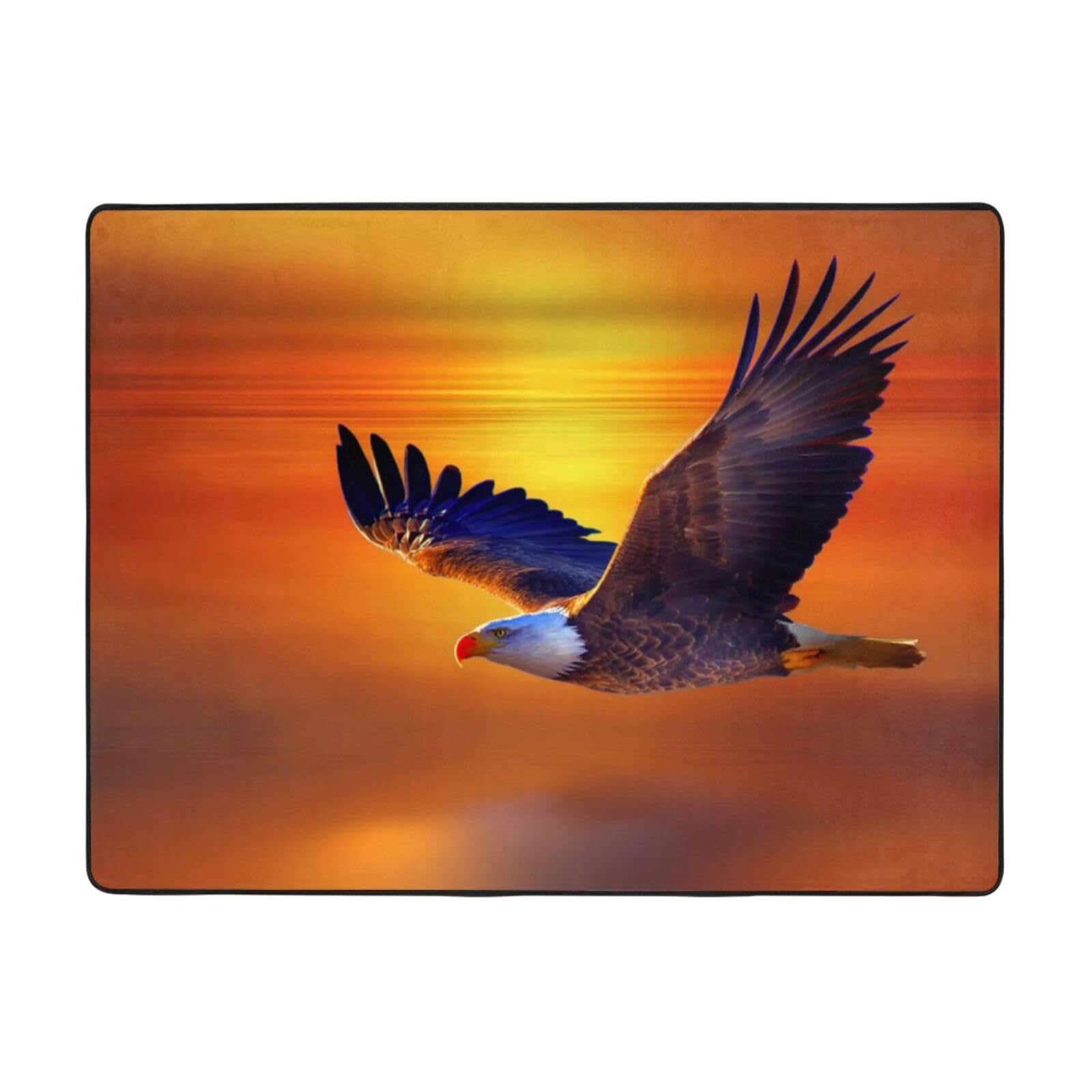 Tapis aigle volant en flanelle 160x122 cm pour salon et bureau
