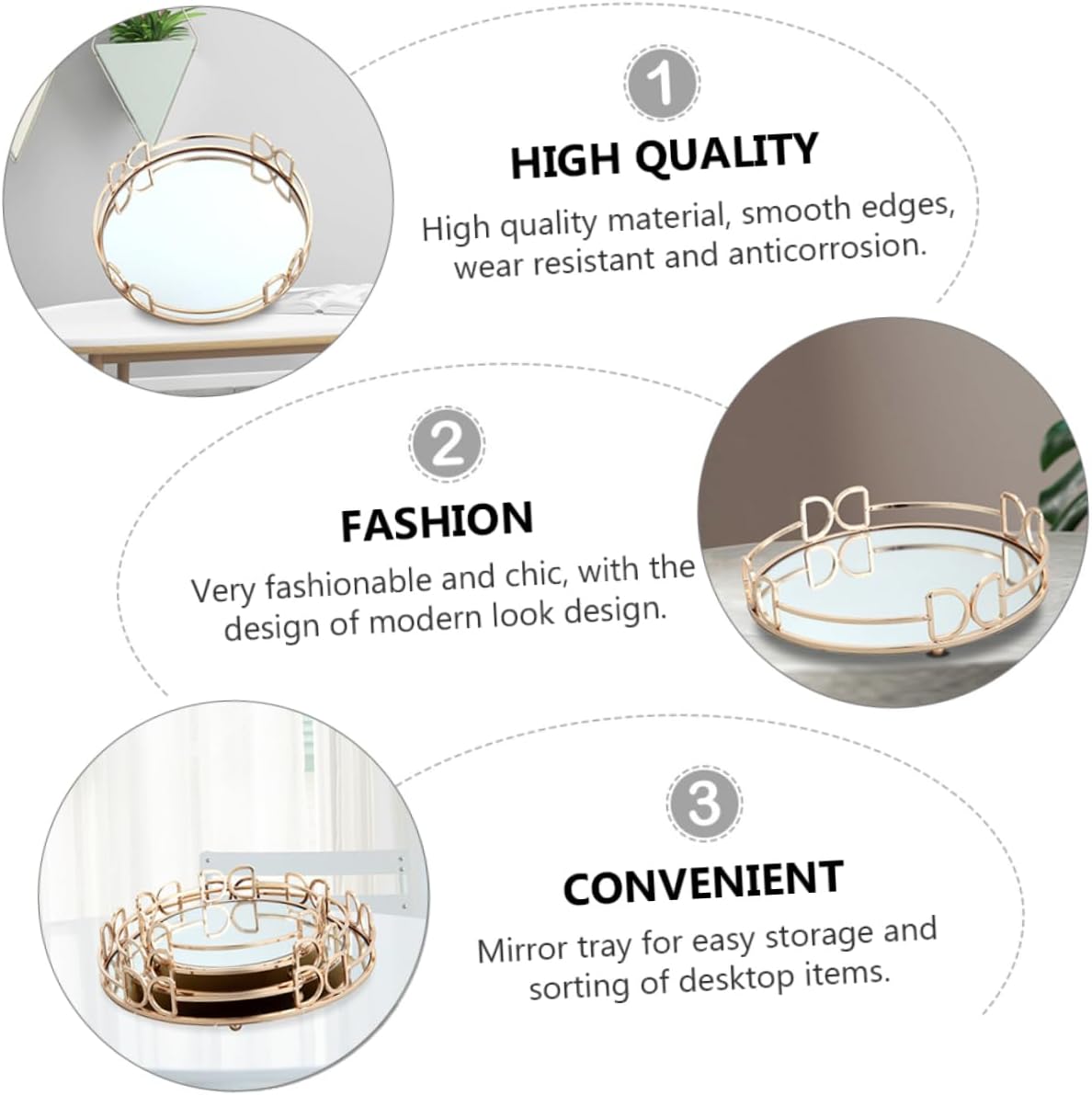 Gold Decorative Tray Jewelry Storage Light Luxury Home Storage Tray Craftsmanship