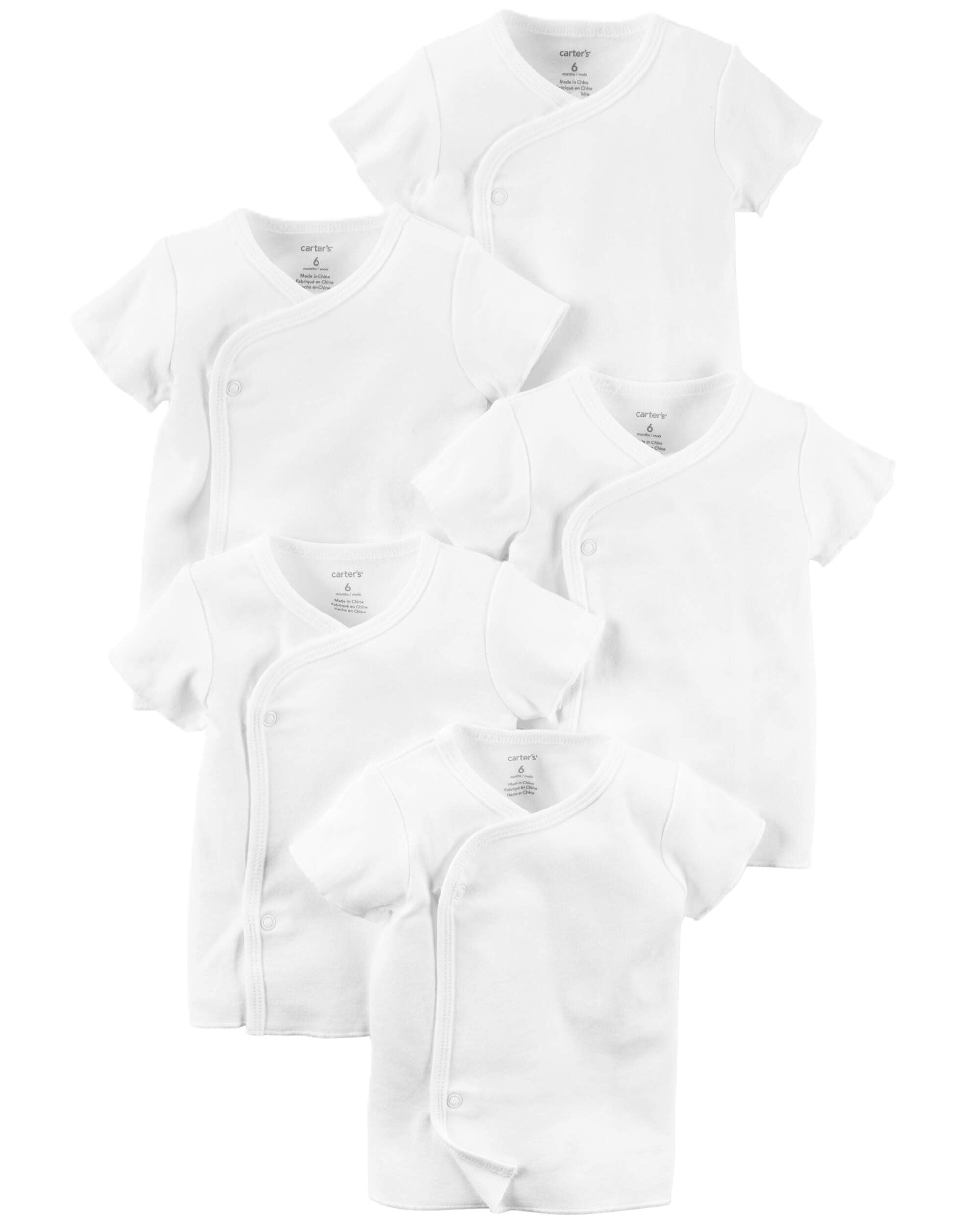 Carter's Baby Unisex 5er-Pack Snap-Shirts
