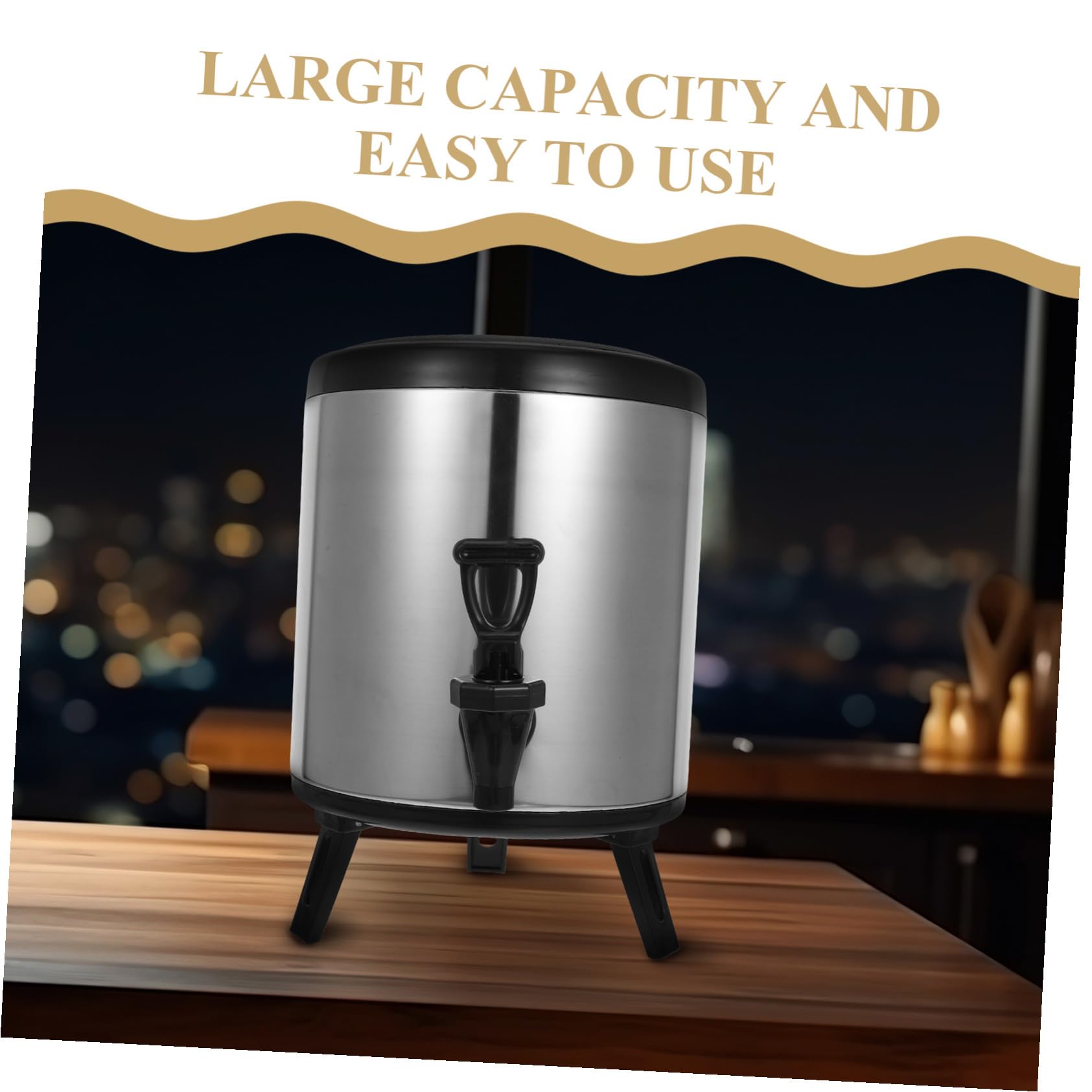 Cabilock Dispensador de Bebidas de Acero Inoxidable de Doble Capa para Bebidas Calientes y Frías para Catering y Eventos Comerciales Extracción Fácil y Alta Resistencia la Corrosión