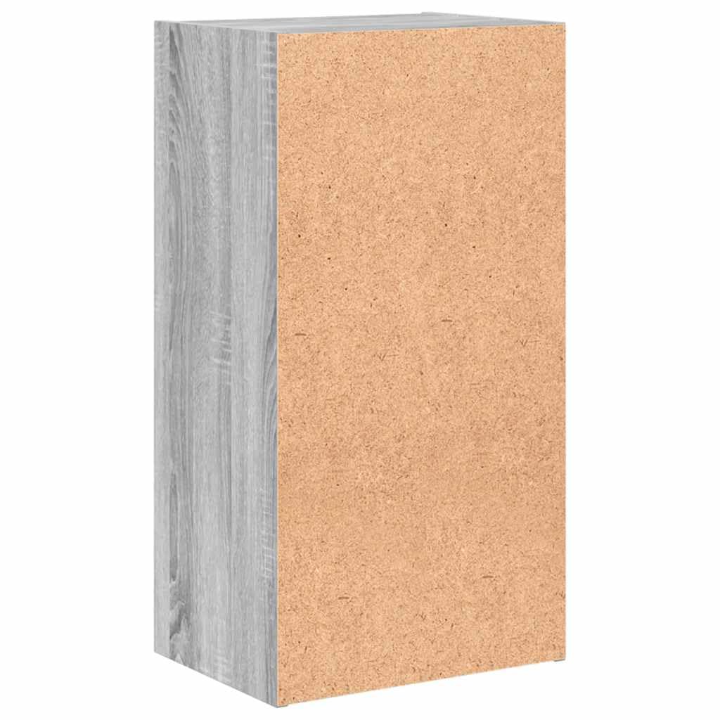 Libreria grigio Sonoma, 40 x 30 x 77 cm, in legno con scomparti aperti, stabile scaffale da ufficio e scaffale per documenti, per soggiorno, studio e corridoio