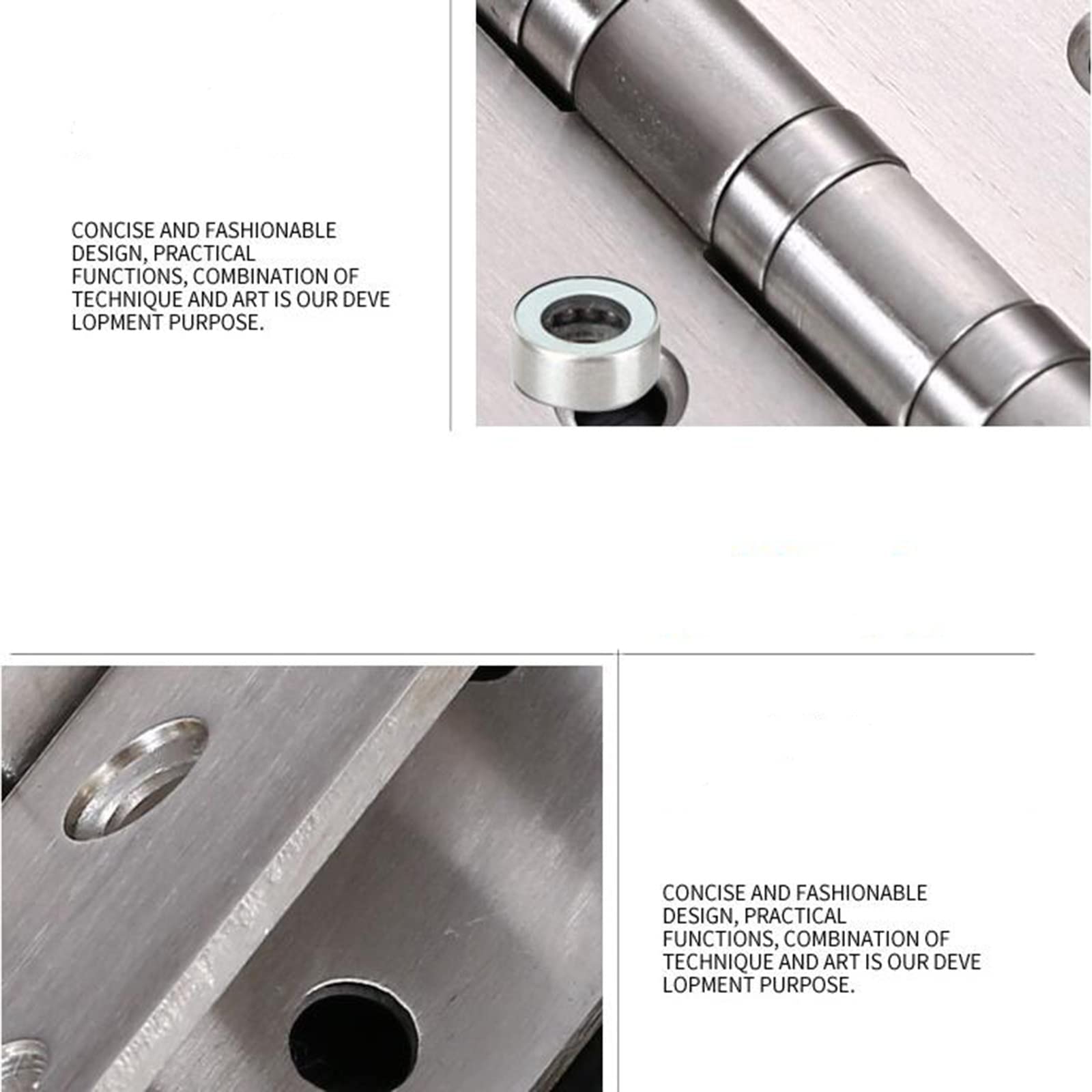 Bisagra, bisagras a tope plegables de acero inoxidable con rodamiento de bolas de 100 mm for bisagra de muebles for el hogar - paquete de 4