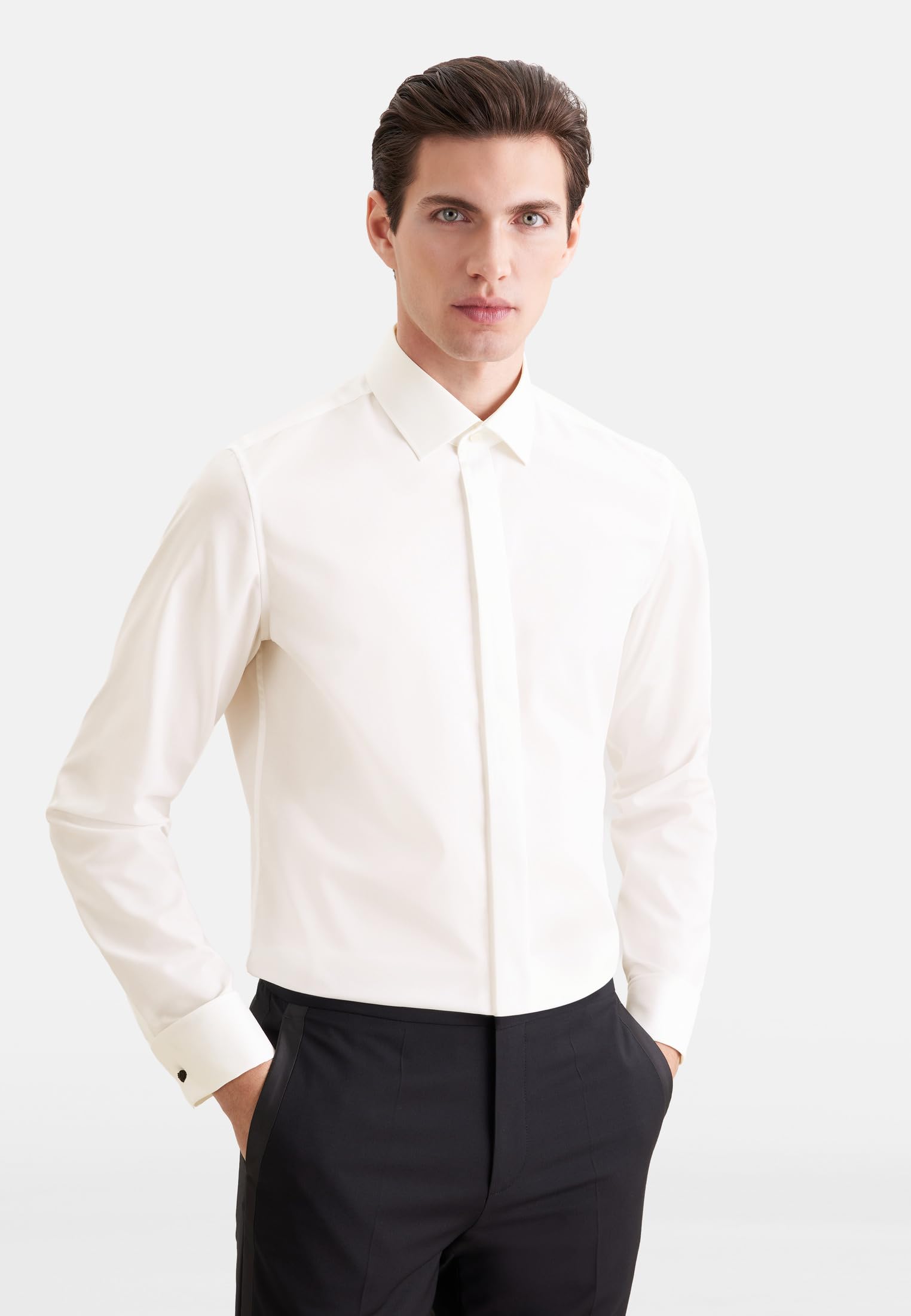 Seidensticker Herren Business Hemd - Shaped Fit - Bügelfrei - Kent-Kragen - Langarm - Umschlagmanschette - 100% Baumwolle