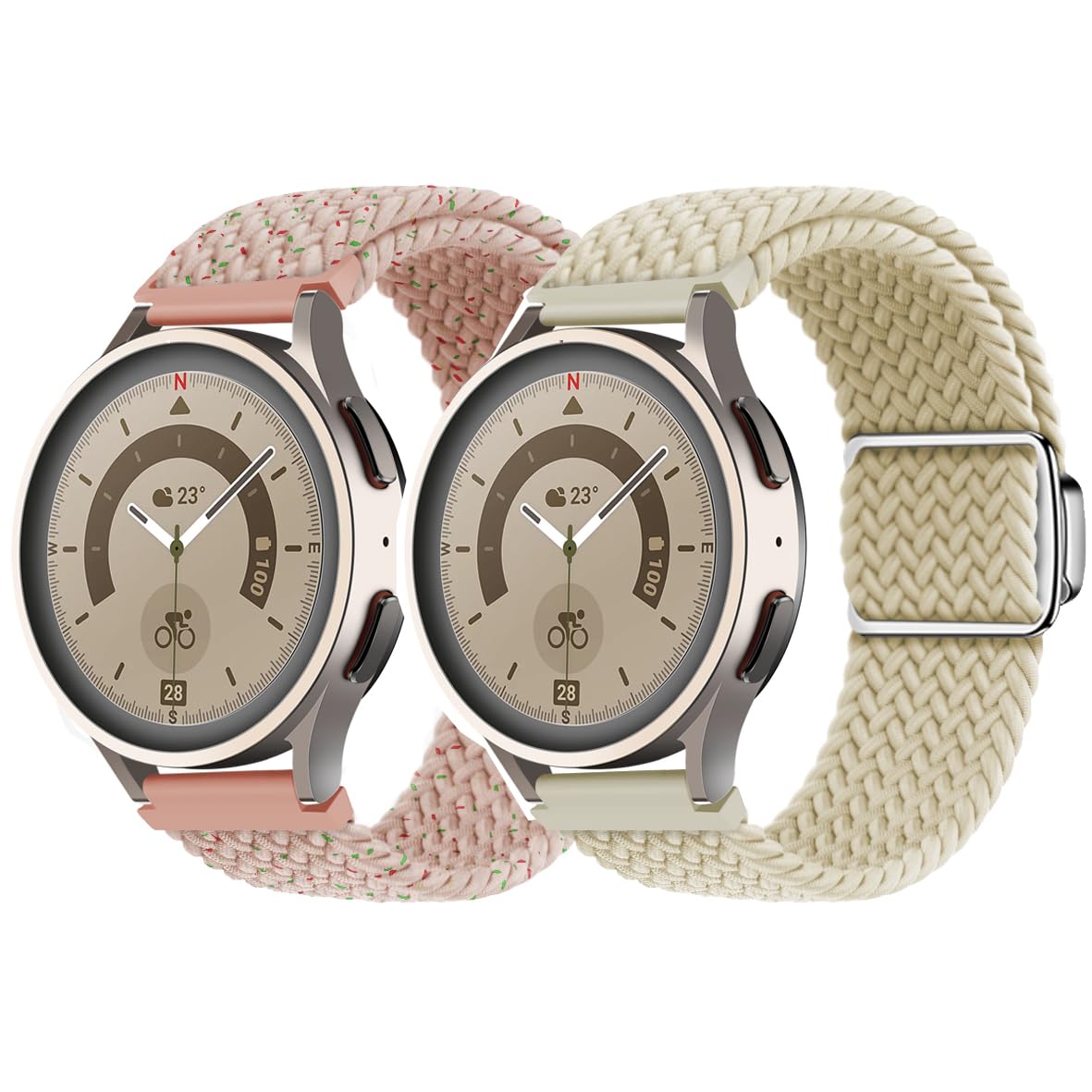 FitTurn Braided Nylon Elastic Watch Bands for Cubitt Aura/Aura Pro/CT2 Pro/CT4/Viva Pro/Viva Watch, Loop Soft Stretchy Sport Wristband Strap with Magnetic Closure for Cubitt Aura/Aura Pro/CT2 Pro/CT4/Viva Pro/Viva Watch