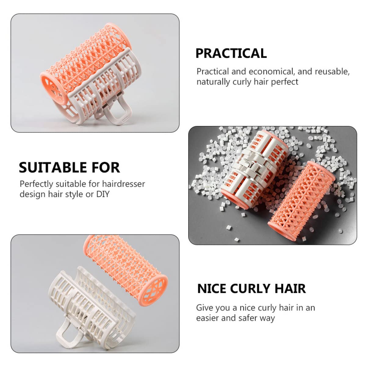 Mikinona 18pezzi Rollers Flessibili Per Styling Senza Calore Strumenti Per Acconciature Con Clip Per Ricci e Frangetta Per Parrucchieri e Uso Personale
