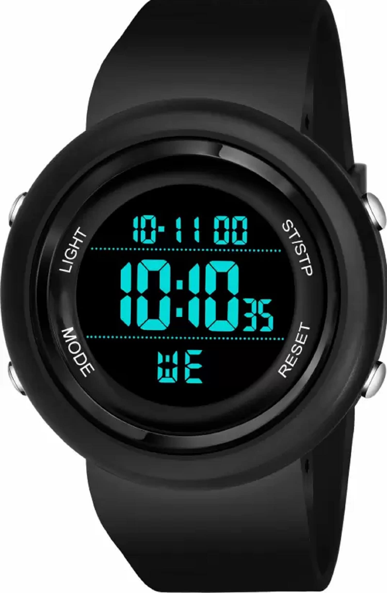 VIN® Digital Multi-Functional Dual Black Silicone Smooth Strap Round Dial Digital Time Alarm LED Luminous Back Light Watch for Boys and Girls |Unisex Birthday Return Gift (B08MD2XQL2) Amazon Price History, Amazon Price Tracker