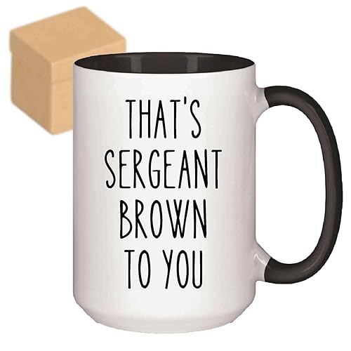 Custom Sergeant Mug Gift, Cop Appreciation Present For Officer - Ideal Police Officer's Gift, Coffee Mug On 11oz Ceramic Cup 11oz 15oz Inner Color