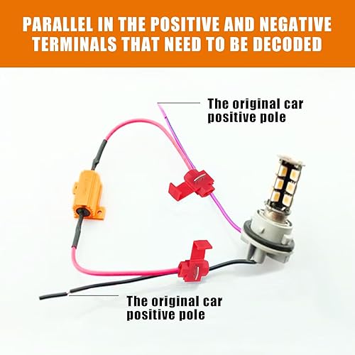 Miniatura 3 de Eliminador de fallas de señal de giro de freno montado en vehículos, decodificador de resistencia de relé de luz LED de 50 W 6 , accesorios de