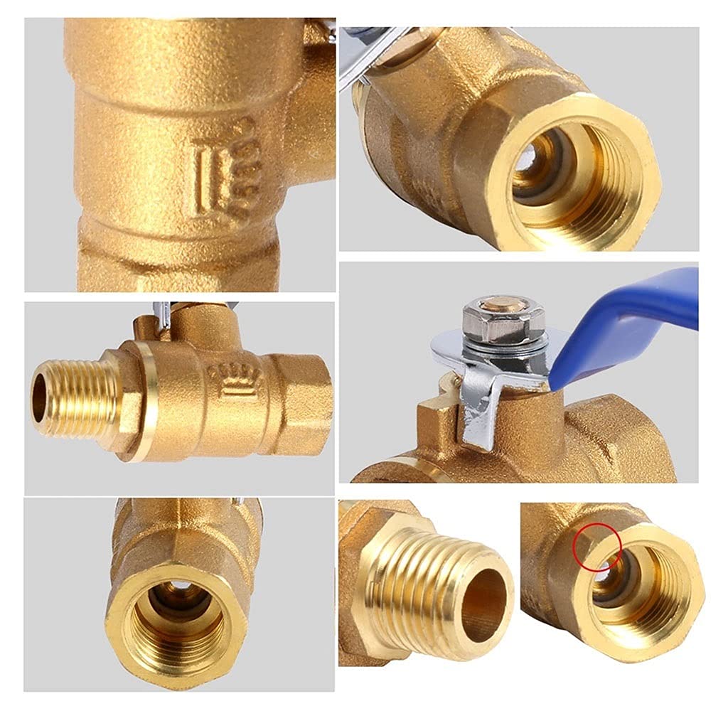 mosiężne złącze węża Mały zawór kulowy mosiężny 1/8" 1/4'' 3/8'' 1/2'' gwint żeński/męski Złącze zaworu mosiężnego(DN15F*M)
