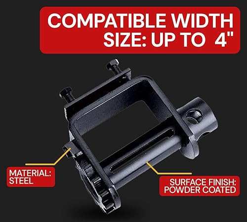 Miniatura 10 de Mytee Products Paquete de 2 cabrestantes de camión de remolque de plataforma plana para cabrestante