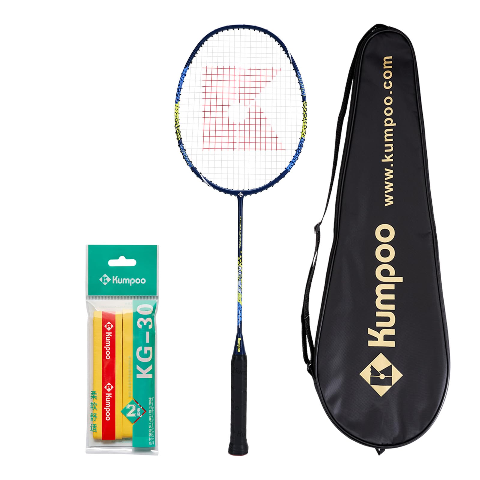 Professional Badminton Racket, Lightweight Badminton Racket, High Tension String Full Carbon Fiber Shaft Badminton Racket with Racket Cover Bag