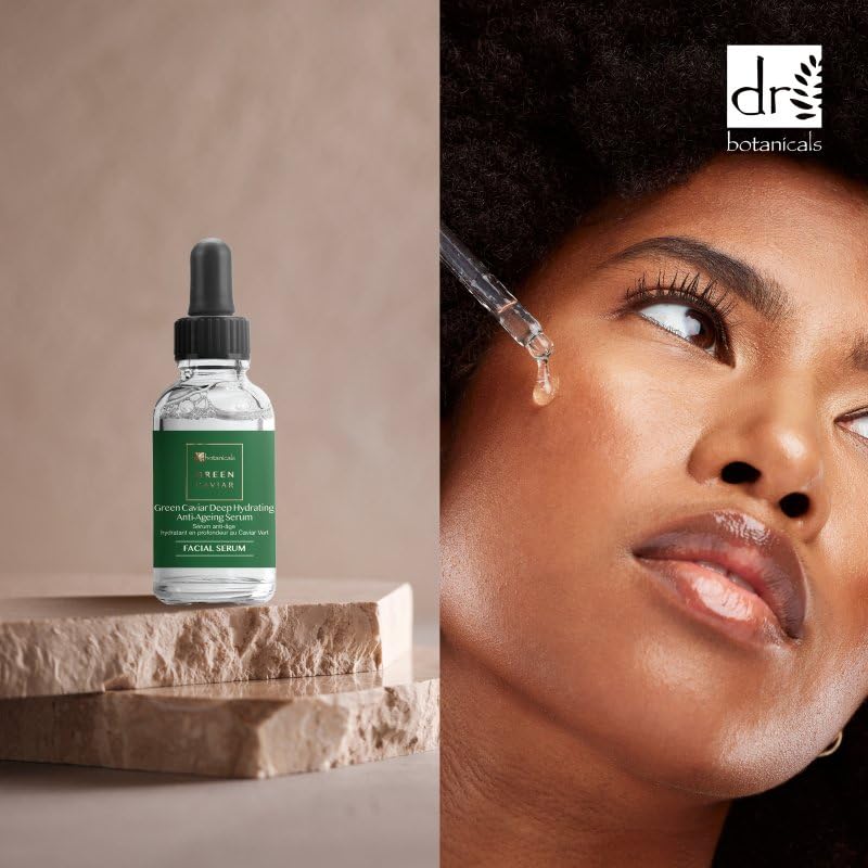 Dr Botanicals Green Caviar Deep Hydrating Anti-Ageing Serum - Rejuvenate and Nourish Your Skin - Intense Hydration for Youthful Glow 30ml / 1.01fl oz - Image 3