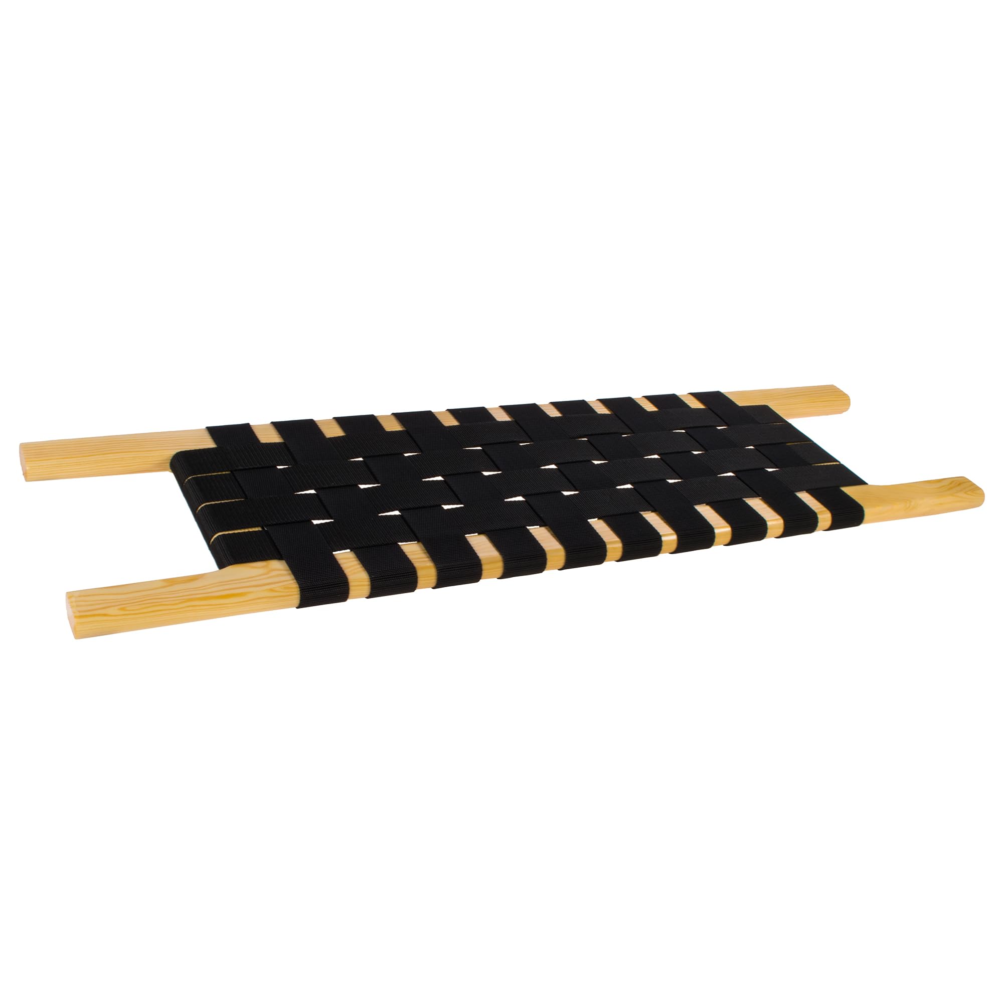 SET: 3x Seat Front Read Center Vordere Hintere Mittlere Kanu Sitz Bank aus Kiefernholz - Gurtbandsitz Kanusitz mit Gurtflecht für Canoe Gurtflechtsitz