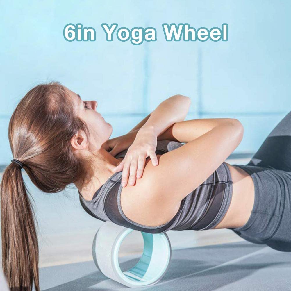 6Pollici Yoga Pilates Circle TPE Yoga Fitness Roller Wheel Strumento di Allenamento per La Schiena Dimagrante Anello Pilates A Forma di Vita Magica