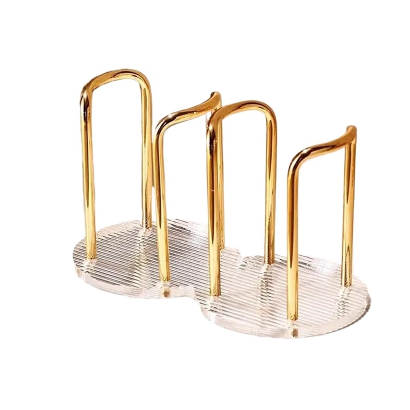 Ikfgtjre Double Gold Paper Cup Holder Cup Storage Holder Water Tea Cups Dispenser Rack Shelf With Longer Stick Mug Display Stand Home Organizer For The Kitchen(Double Gold)