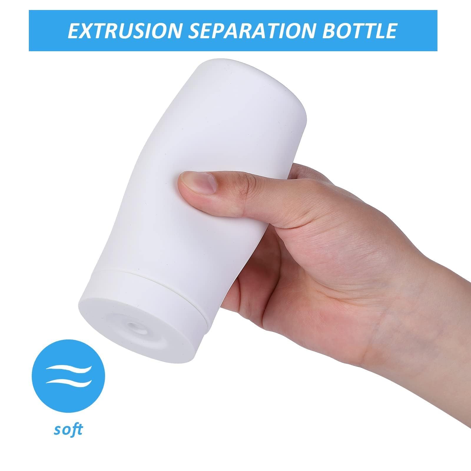 Praktisches 2er Set Silikon Seifenspender – Nachfüllbare Squeeze-Flaschen für Spülmittel, Handseife, Shampoo und Lotion – Auslaufsicher, einfach zu befüllen, ideal für Küche & Bad – Farbe: Weiß