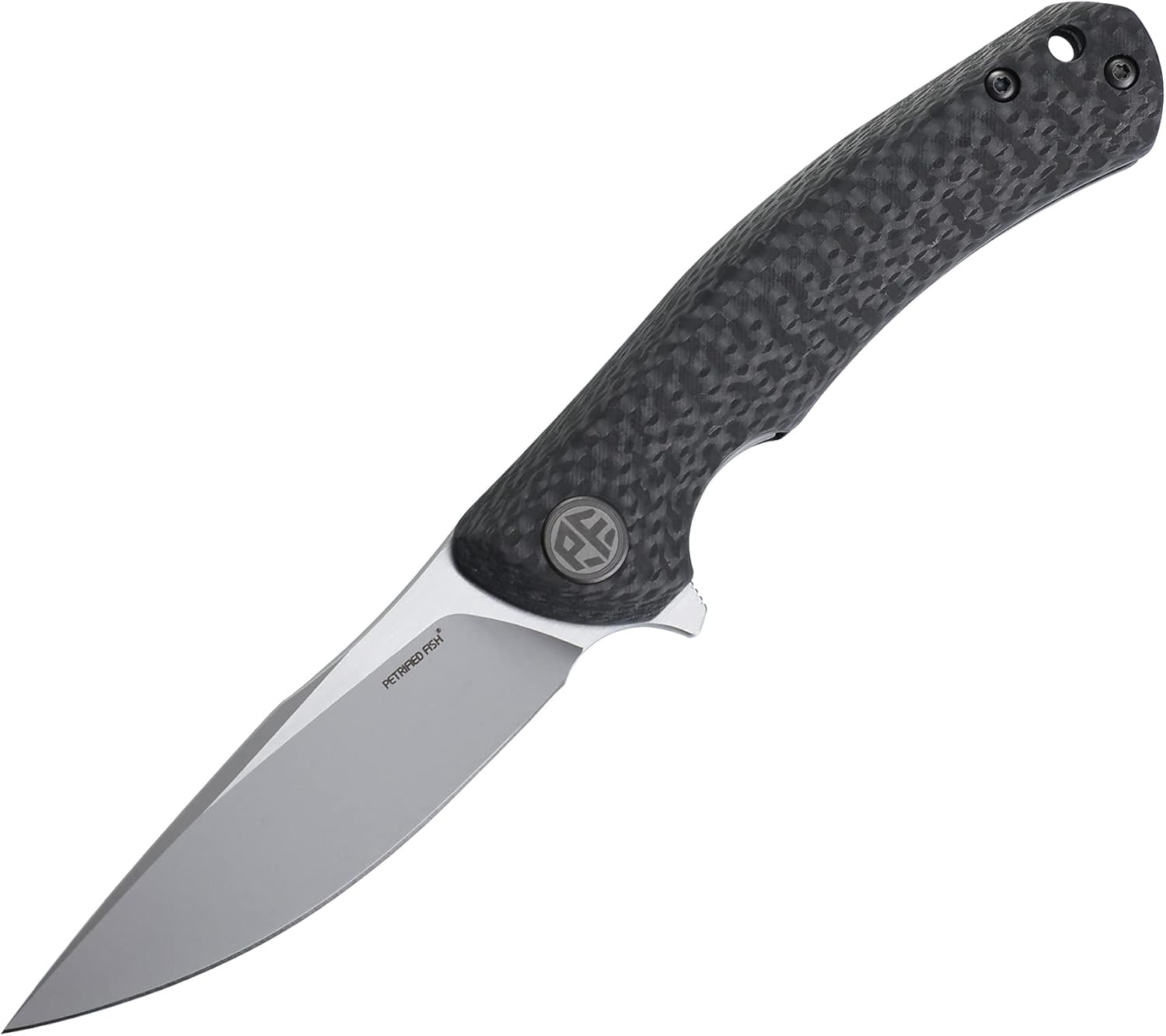 Petrified fish PF949X Warrior,2.87 K110 Sand blasting Blade,71g Ceramic ball bearing Pocket knife Carbon fiber