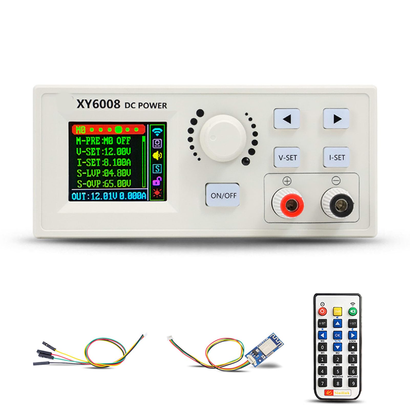 Modulo Step-down Display LCD a Colori a Visualizzazione Completa Luminosità Regolabile per Uso in Laboratorio Materiale: Plastica Quantità: 1 (XY6008-W)