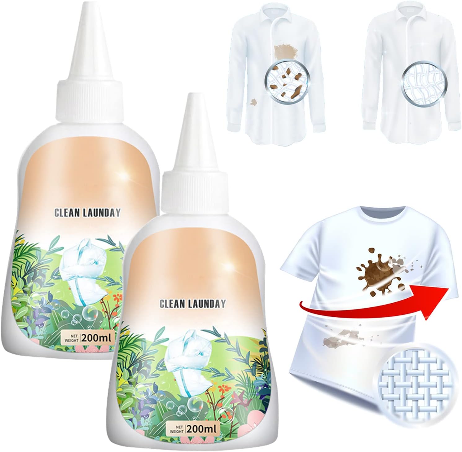 200ml Garment Stubborn Stain Cleaner, Fabric Stain Remover