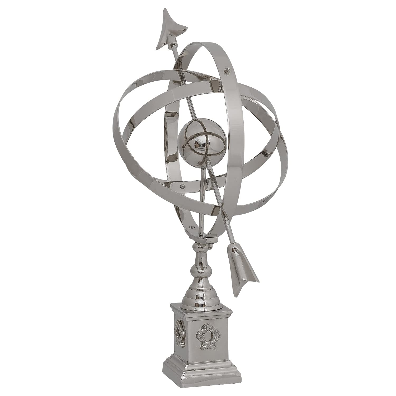 Chapado en casa del Reloj de Sol de Aluminio 59cm decoración del jardín de