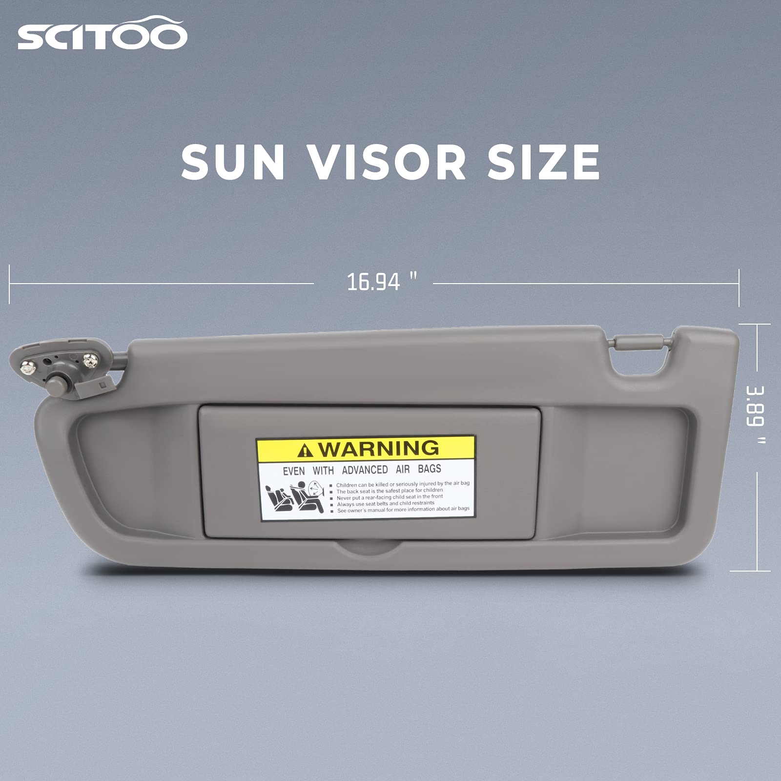 Amazon | SCITOO 左運転席側アトラス グレー サンバイザーアセンブリ