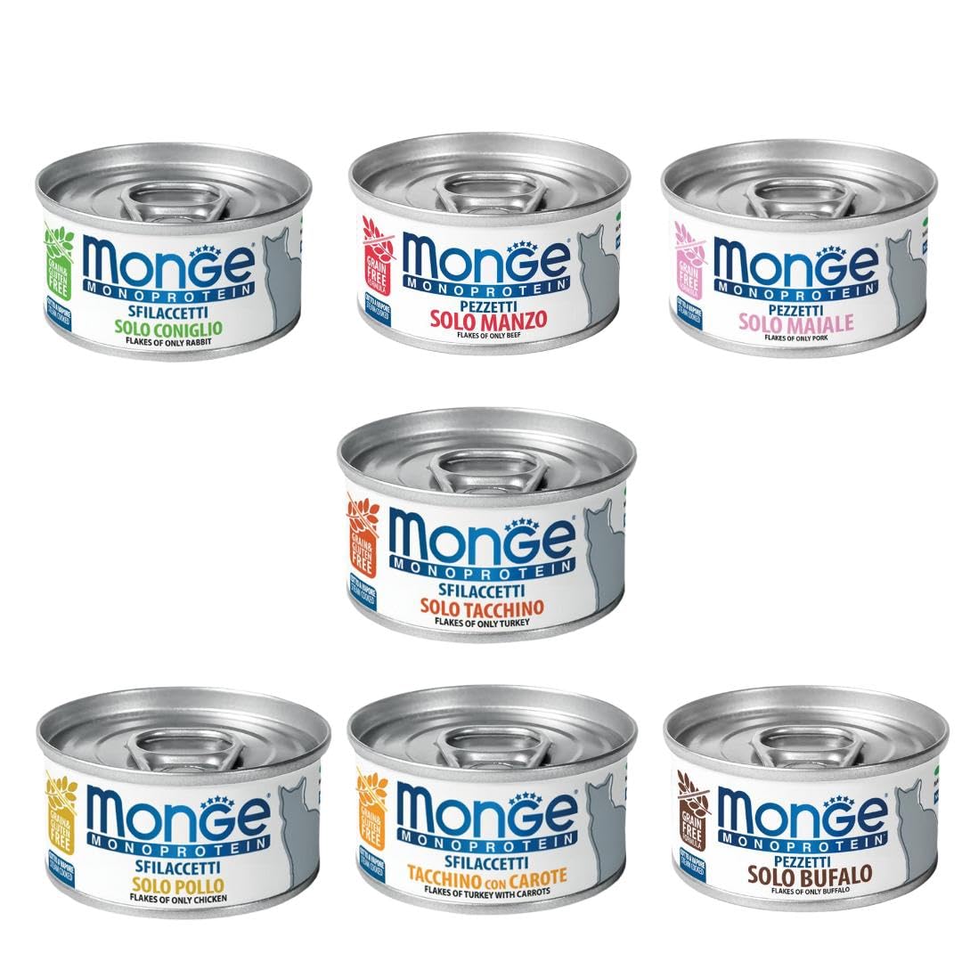 Monge Monoprotein Paté Trota Per Gattini – 12 Bustine Da 85g, Made In Italy, Senza Conservanti