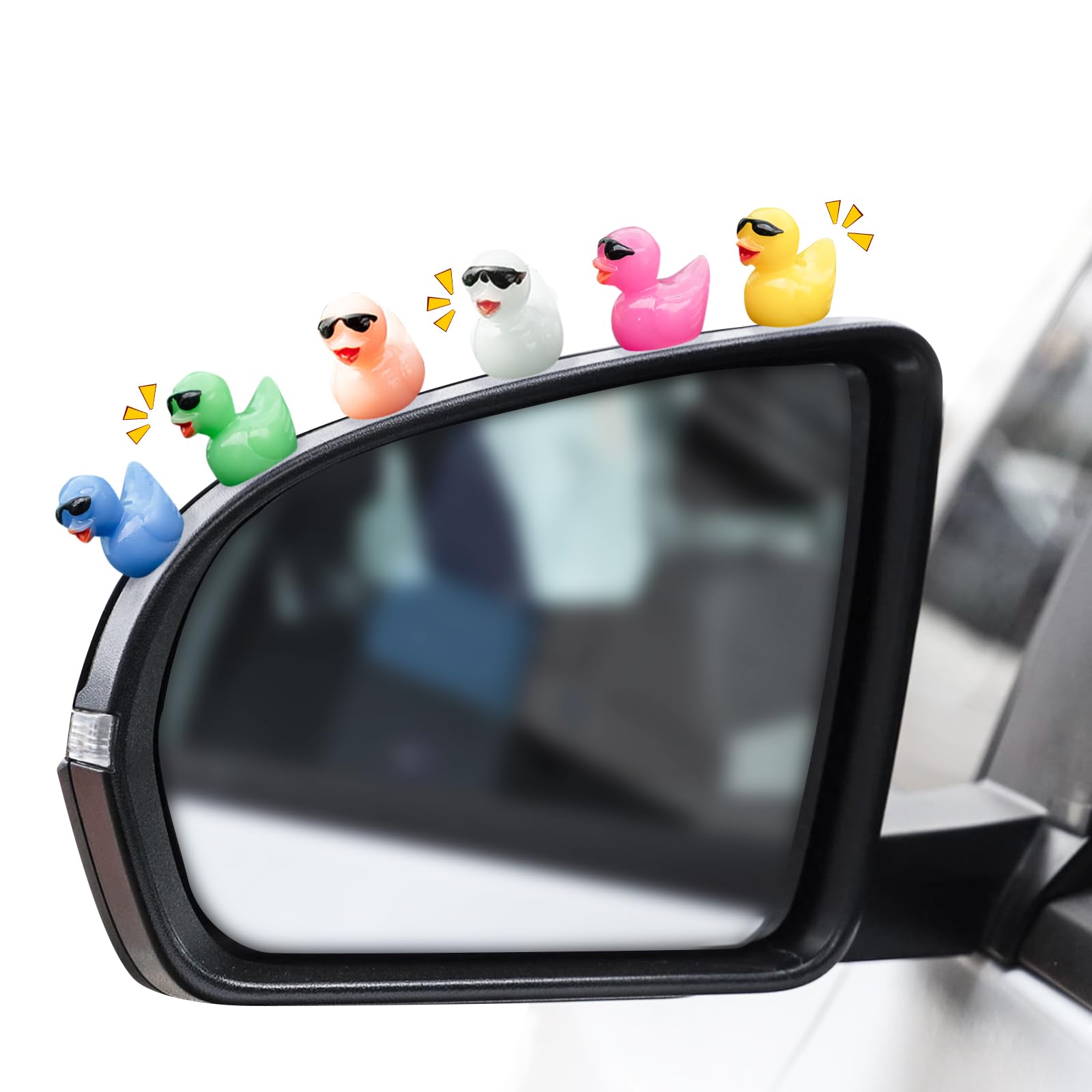 Rislobx Sunglasses Cute Duck, 20Pcs Car Interior Decor Car Ornaments for Rear View Mirror Dashboard Decoration, Automotive Funny Accessories