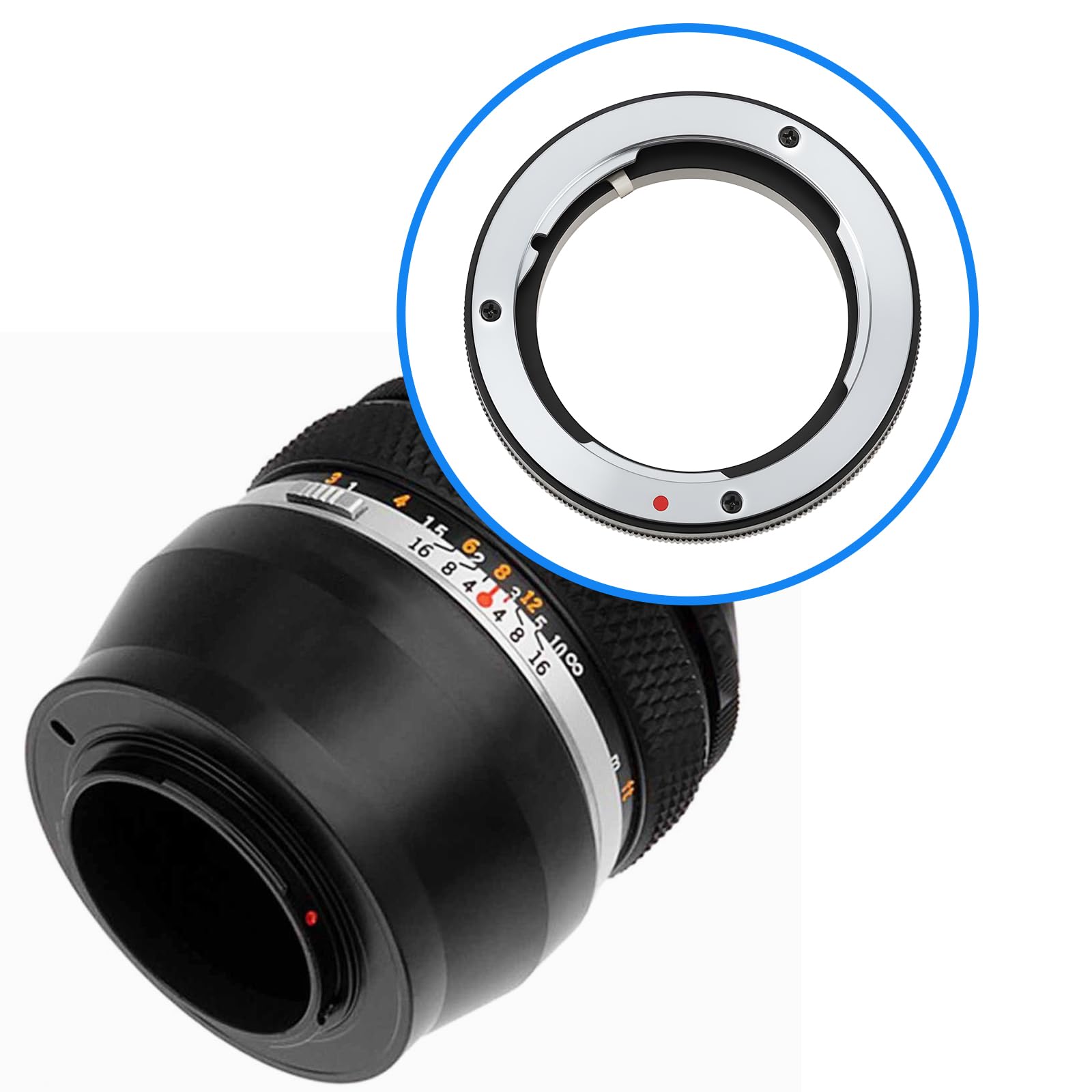eMagTech Anello Adattatore Per Obiettivo Della Fotocamera OM-4/3 OM - Attacco 4/3" Compatibile Con Olympus