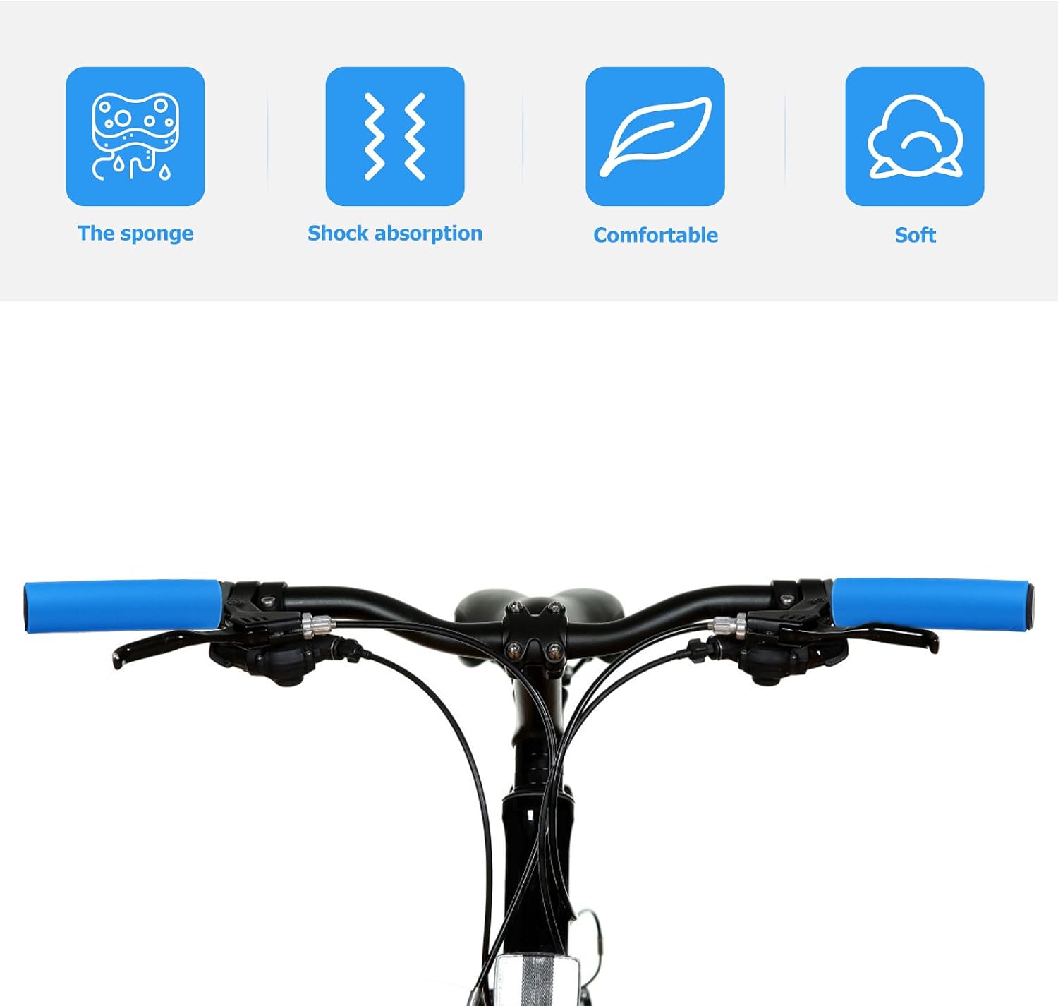 2 Pairs Bicycle Grip Bike Handle Sleeves Motorcycle Grips Mountain Bike Handle Cushion Covers Foam Bar Sponge Set