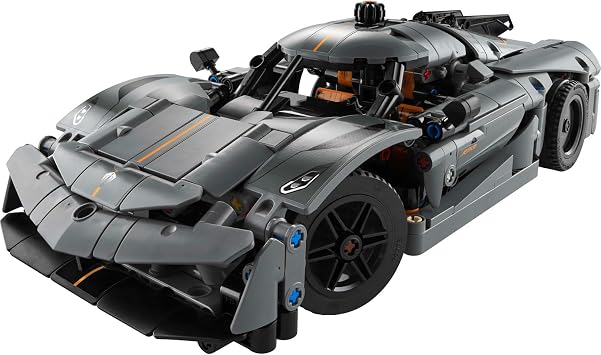 LEGO Technic Koenigsegg Jesko Absolut Gray Hyper Car 42173 - Toy Making Set for Kids, Birthday Gift Idea (801 Pieces)