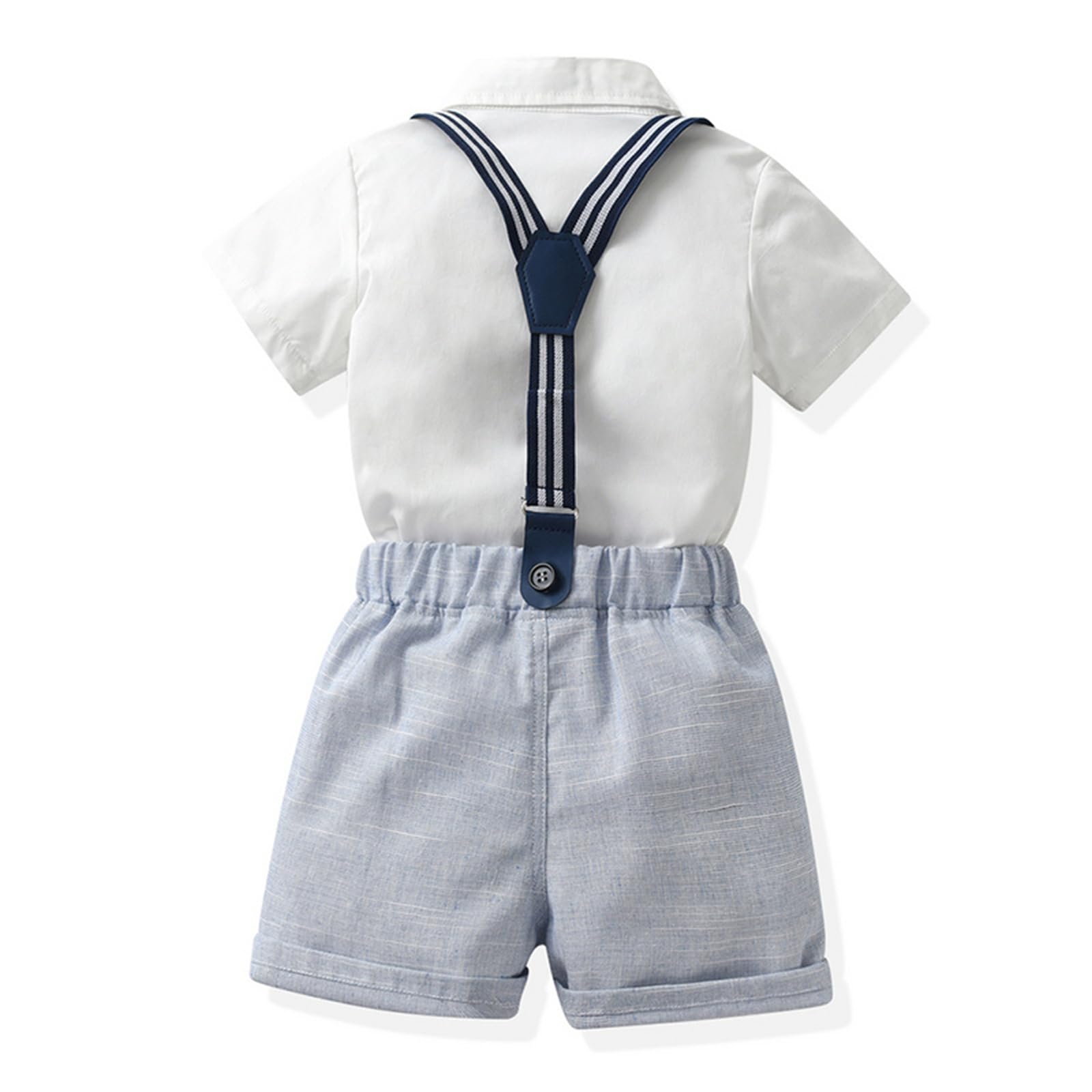 jeune enfant garçon Summer gentleman set chemise à manches courtes avec Bow Sling shorts set 1-8 ans