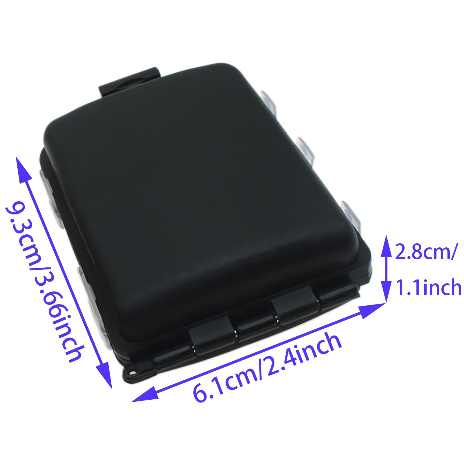 LBTODH 2PCS Fishing Bait Box Black Multifunctional Fishing Accessories Box for Fishhook, Sinkers and Float Stops