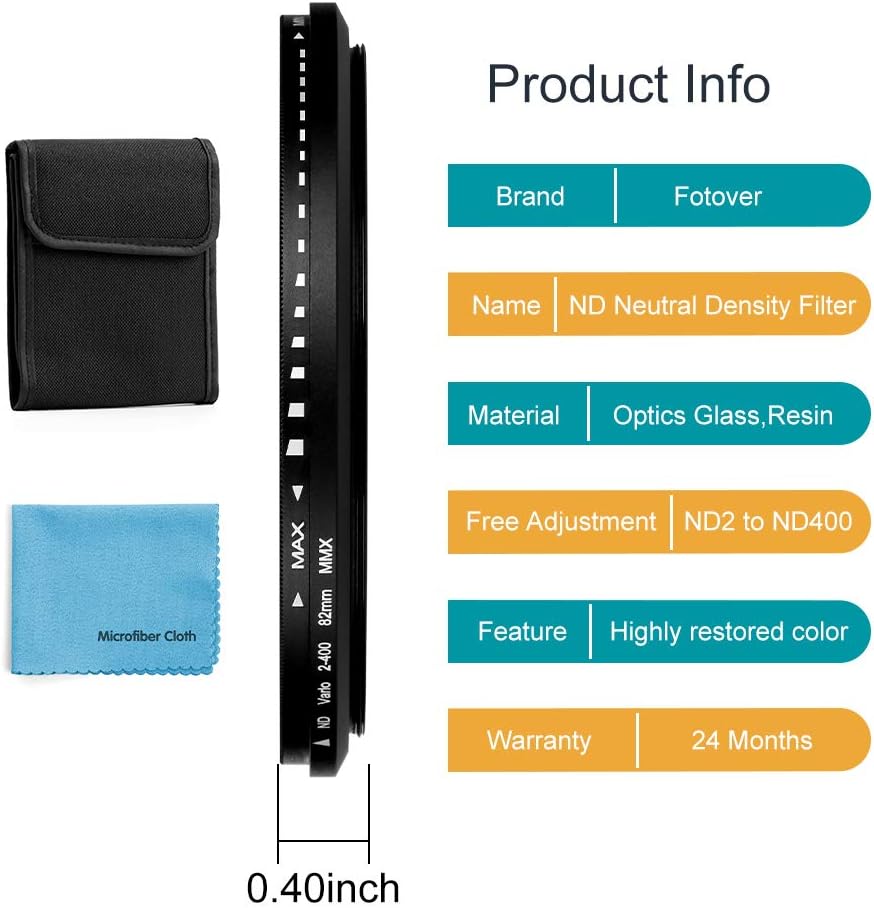 Fotover 67mm ND Filter,Slim Variable ND Neutral Density Filter