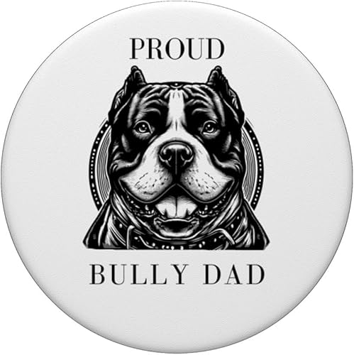 Miniatura 3 de Bully Dad American Bully XL Pitbull Terrier Dog Support PopSockets Standard PopGrip