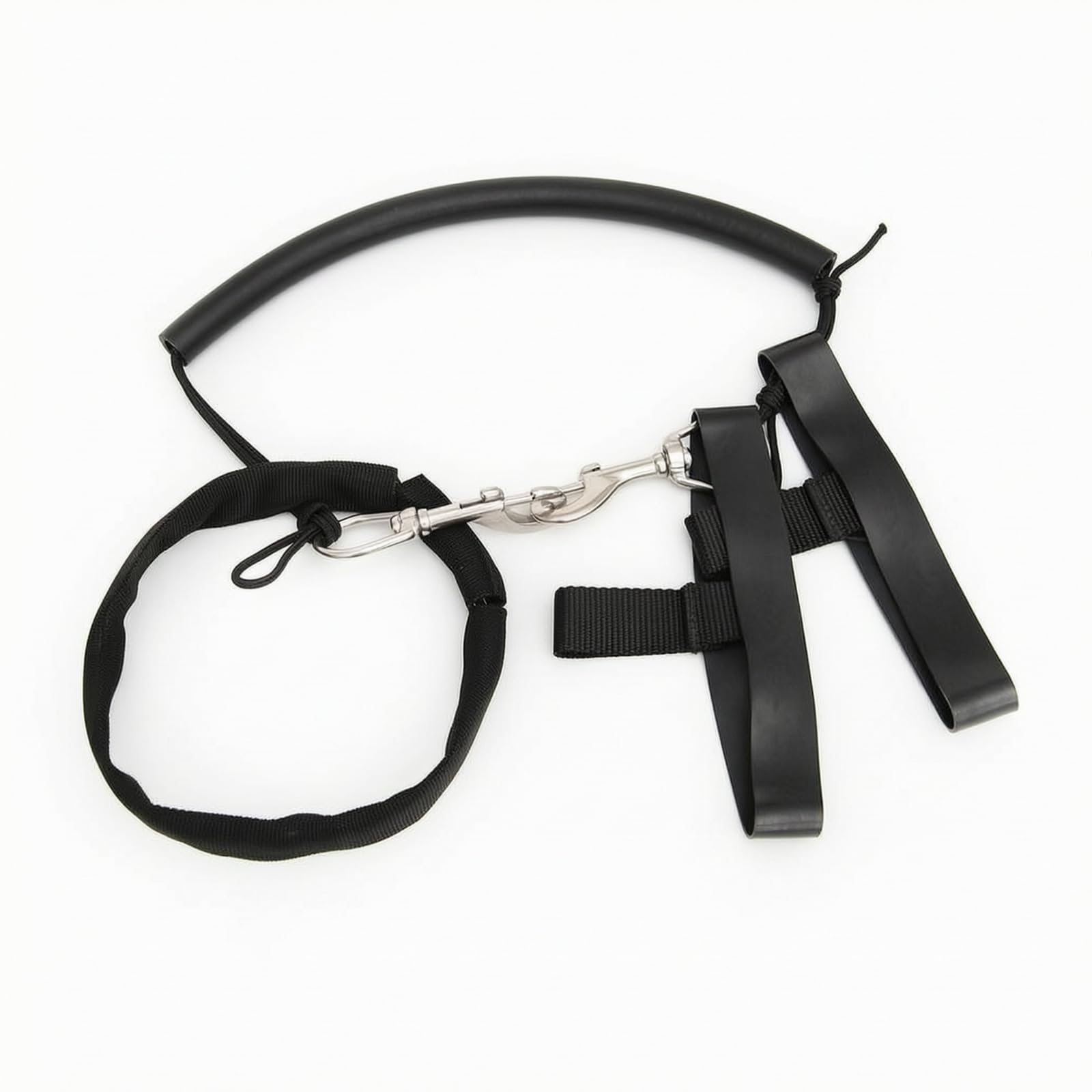 Composant de Plongée Stage Ensemble de Fixation Collier Cylindre Kit de Gréement Sangles Noires Mousquetons Gaine Caoutchouc INOX 316 Marin Adapté à Plongée Explorations Expéditions