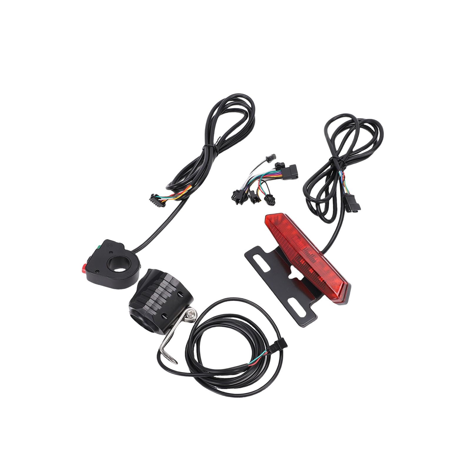 Sxhlseller Set Luci per Bici Elettriche con Interruttore a Chiave a 5 Pin, Include Fanale Posteriore e Indicatore di Direzione per visibilità Posteriore Anteriore su Varie Biciclette Elettriche