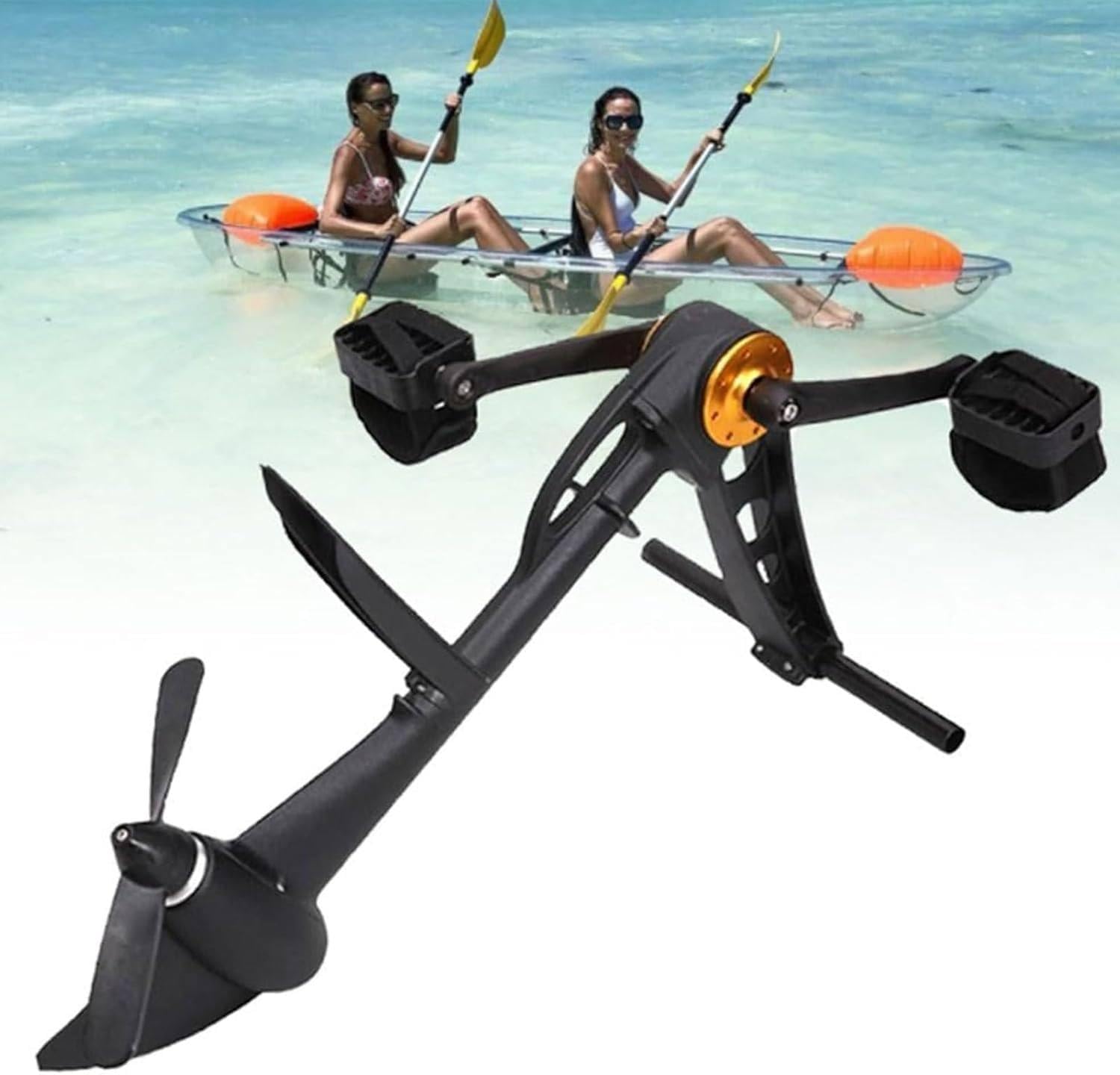 LSHFYV Kayak Pedal Drive, Kayak Sup Foot Drive System, Durable Aluminum Crank Pedal Propeller Accessory for Water Sports