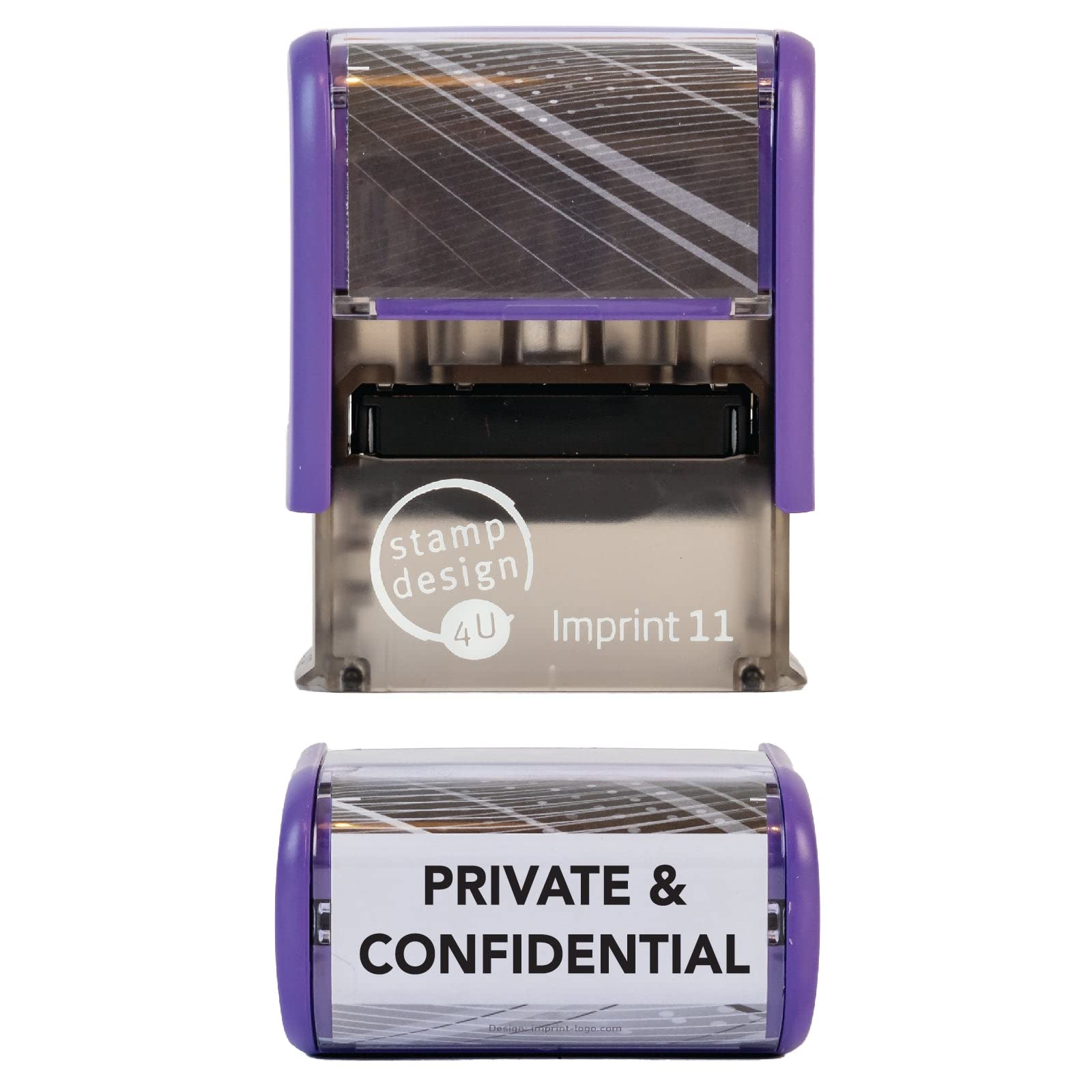 Private and Confidential Self Inking Rubber Stamp for Your Documents - in Black Ink โ image 1