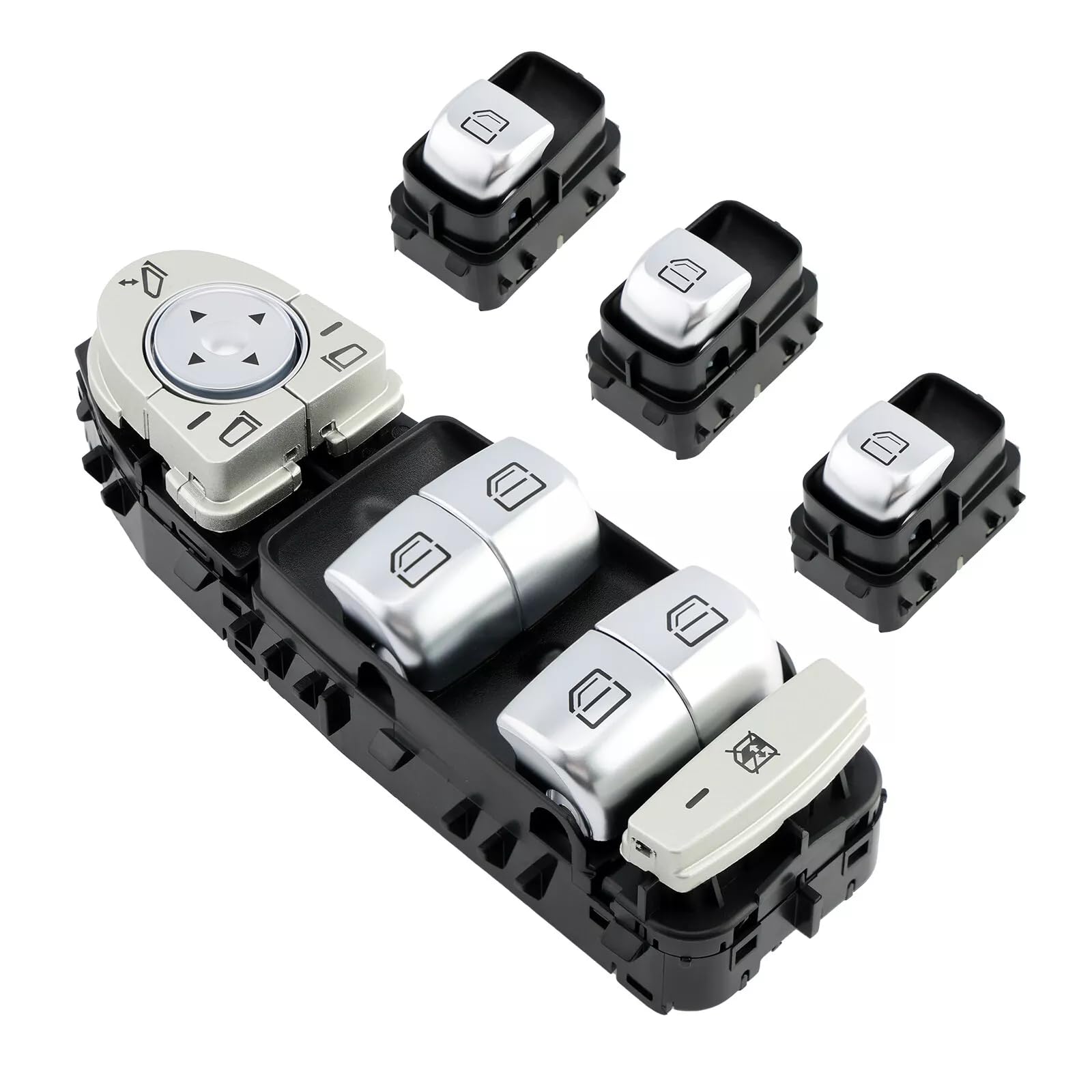 Master Power Window Switch Driver Side & Passenger Side Mirror Control fits for 2015-2018 Mercedes-Benz C300 C350e C43 C63 GLC300 GLC43 AMG, Replaces