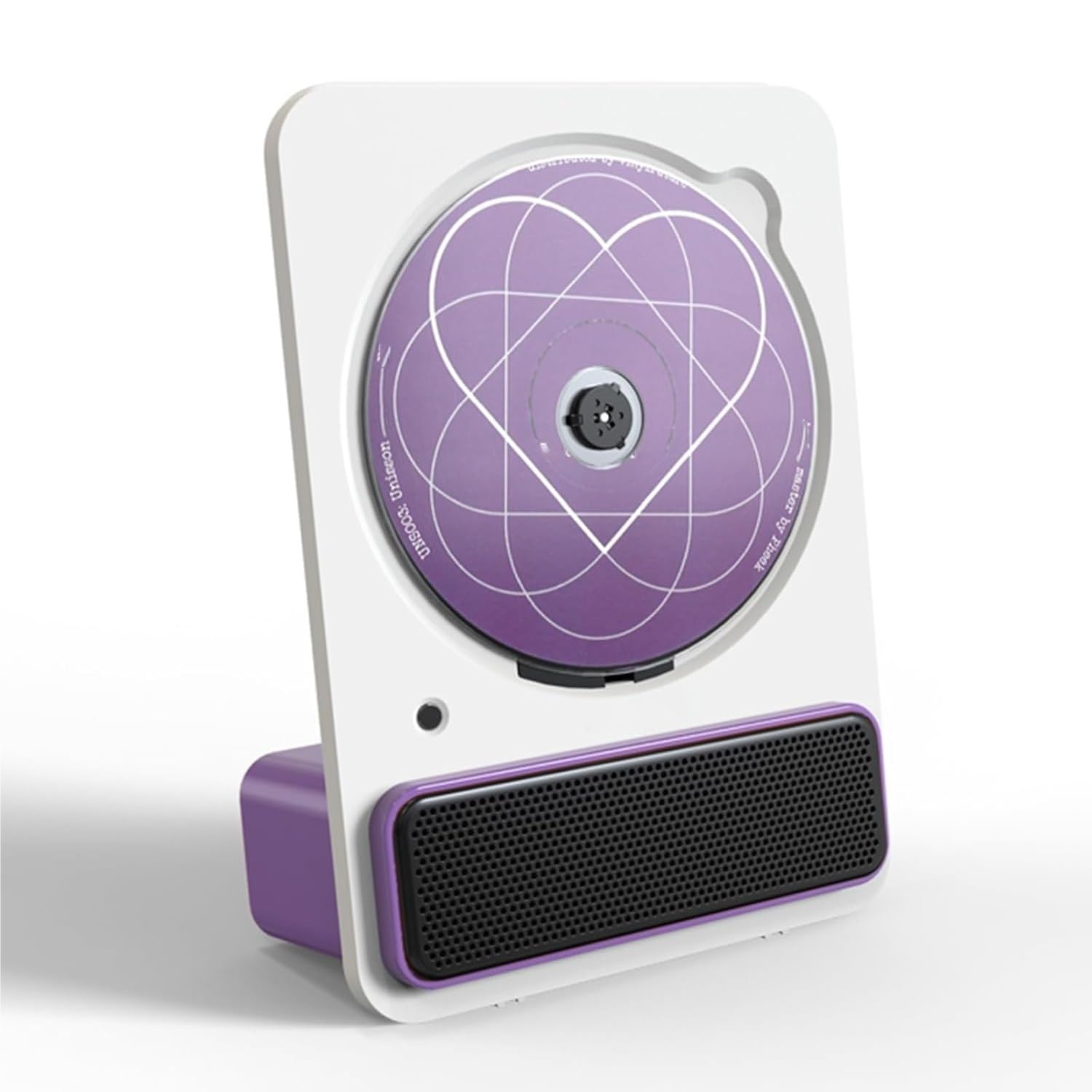 Reproductor de CD portátil con Bluetooth, sonido de alta fidelidad, diseño acústico con inclinación de 9°, reproduce CD/CD-R/CD-RW/MP3/WMA, for el hogar y la oficina.(Purple)