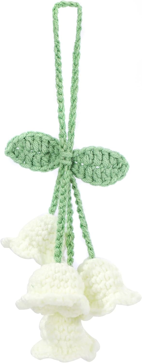 Car Mirror Hanging Accessories Lily Flower Handmade Knitted Car Pendant,Cute Car Decorations for Women Crochet Rearview Mirror Accessories,for Decoration Pendant,Car Accessories Pendant (White 1) Car Mirror Hanging Accessories Lily Flower Handmade Knitted Car Pendant,Cute Car Decorations for Women Crochet Rearview Mirror Accessories,for Decoration Pendant,Car Accessories Pendant (White 1)
